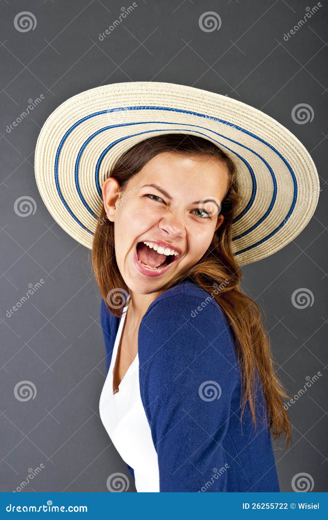 Woman with Hat stock photo. Image of background, closeup - 26255722