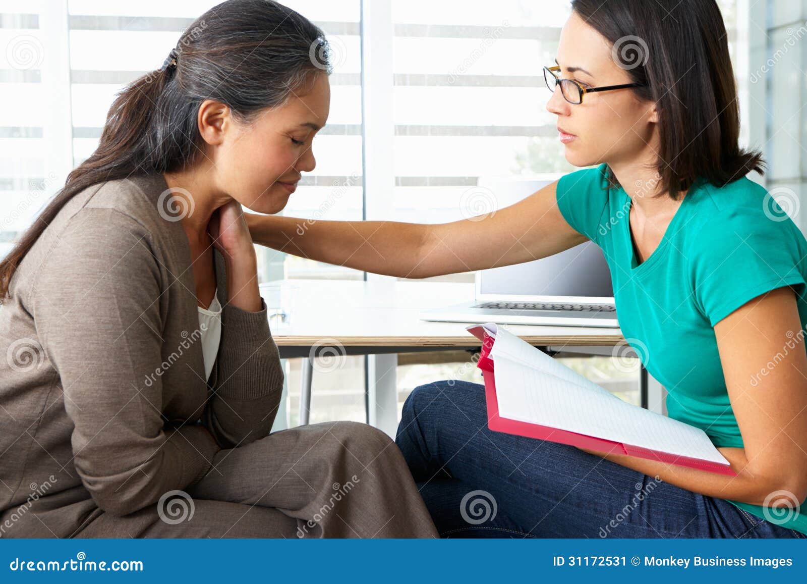 woman having counselling session