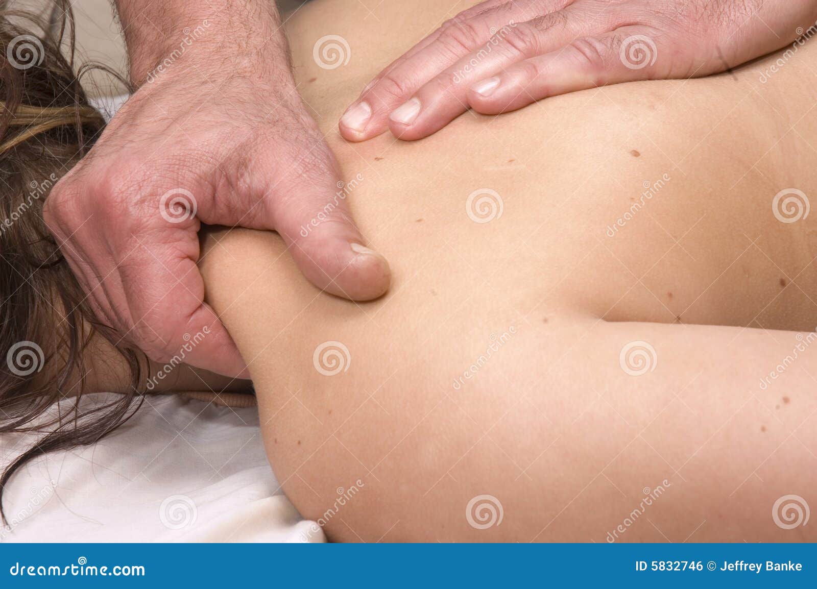 woman having deep tissue massage