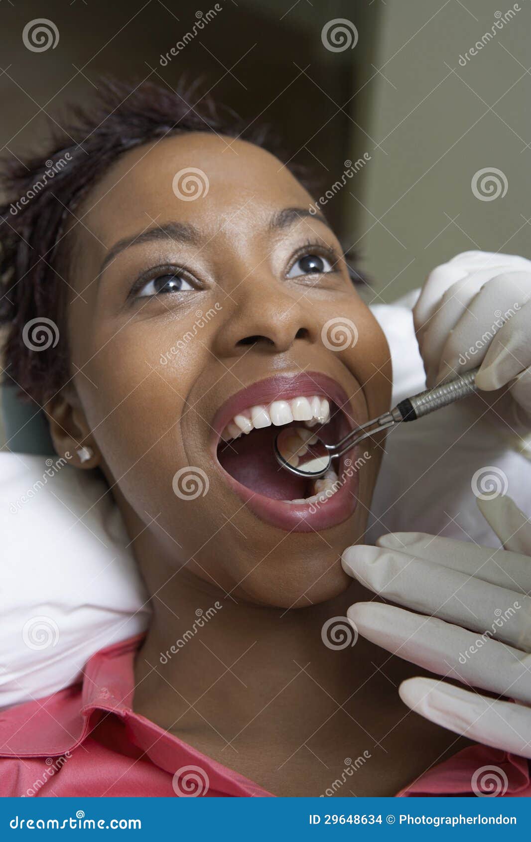 woman having dental checkup