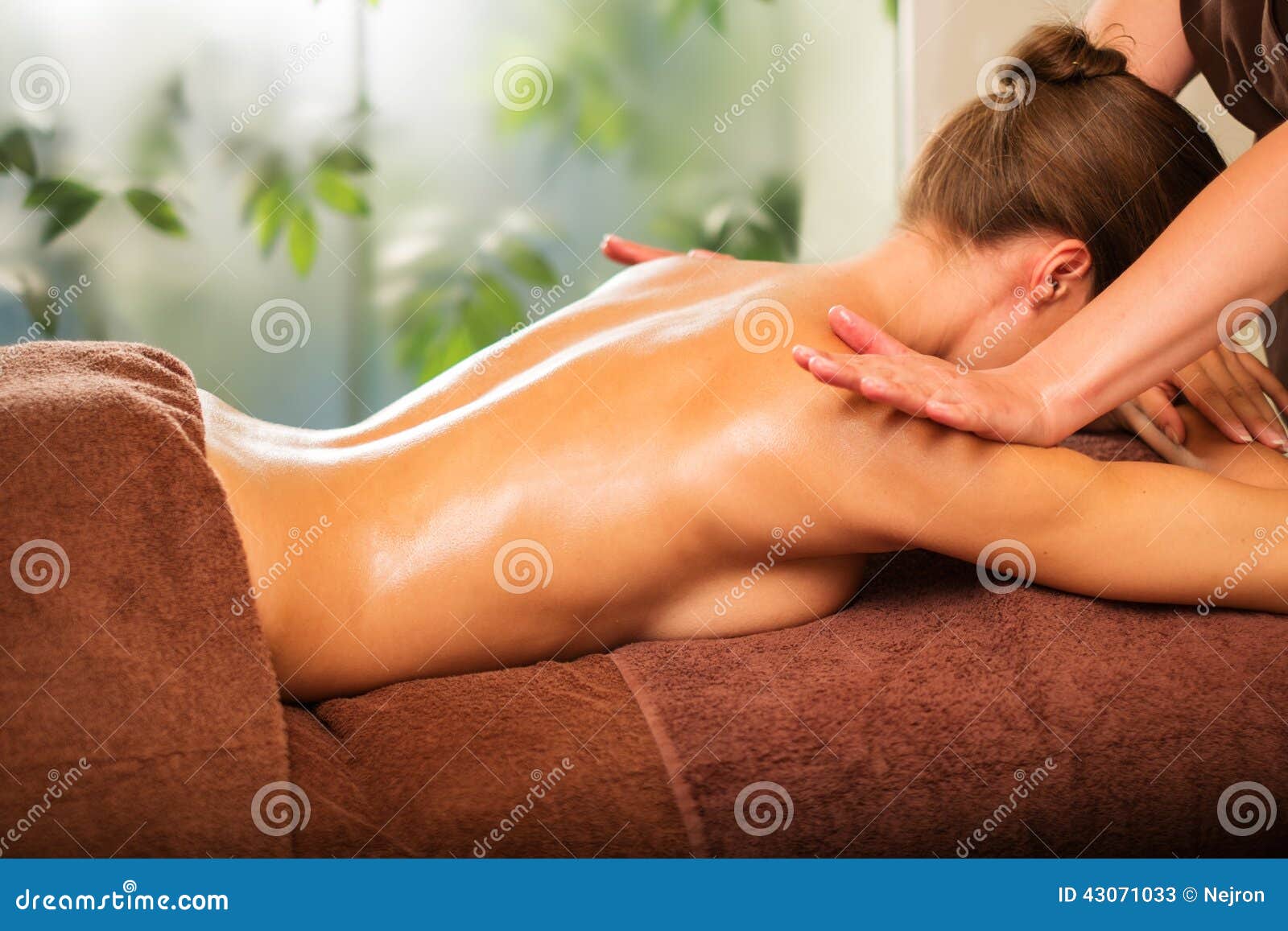 Woman Having Massage in a Spa Stock Image