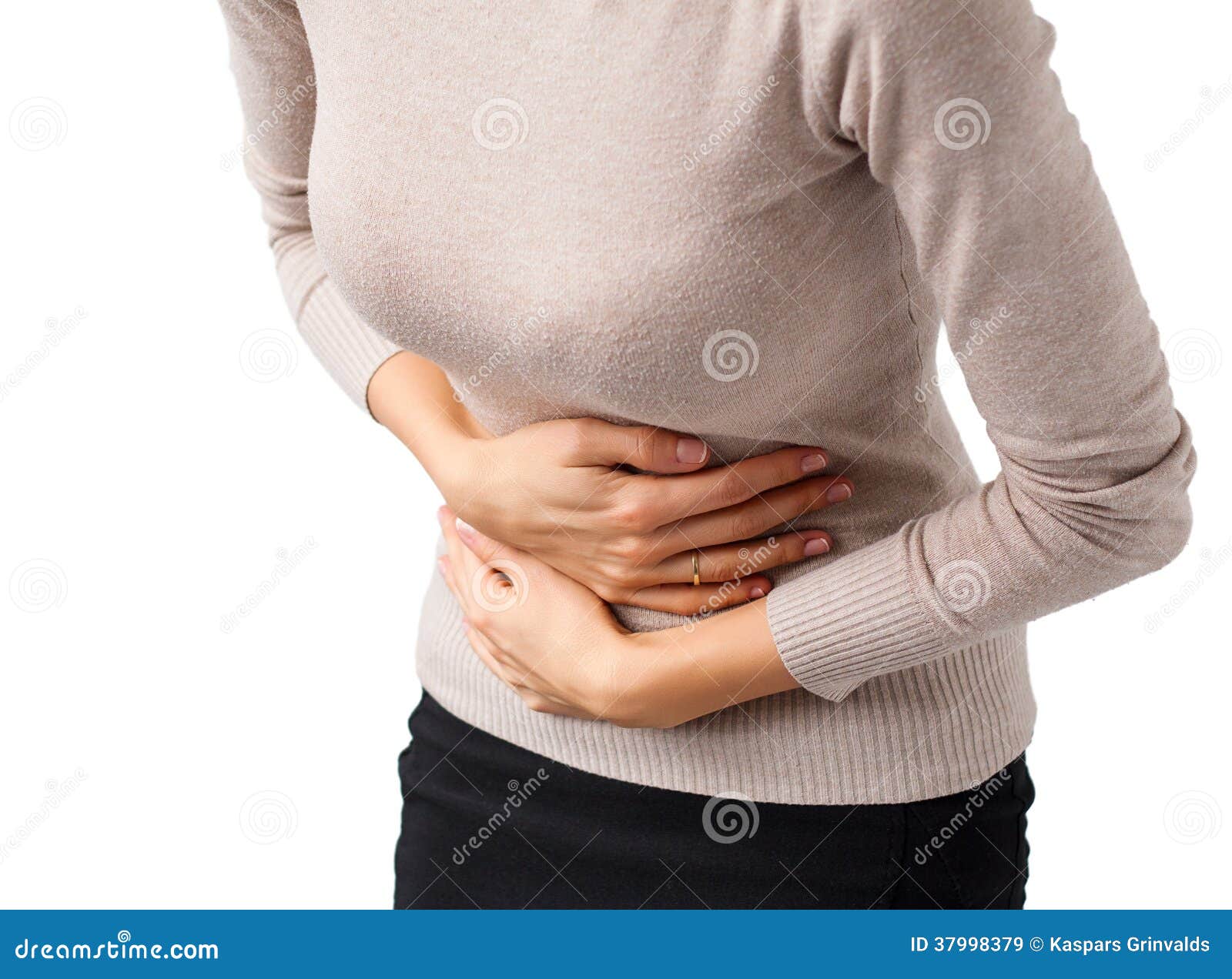 woman having stomach ache