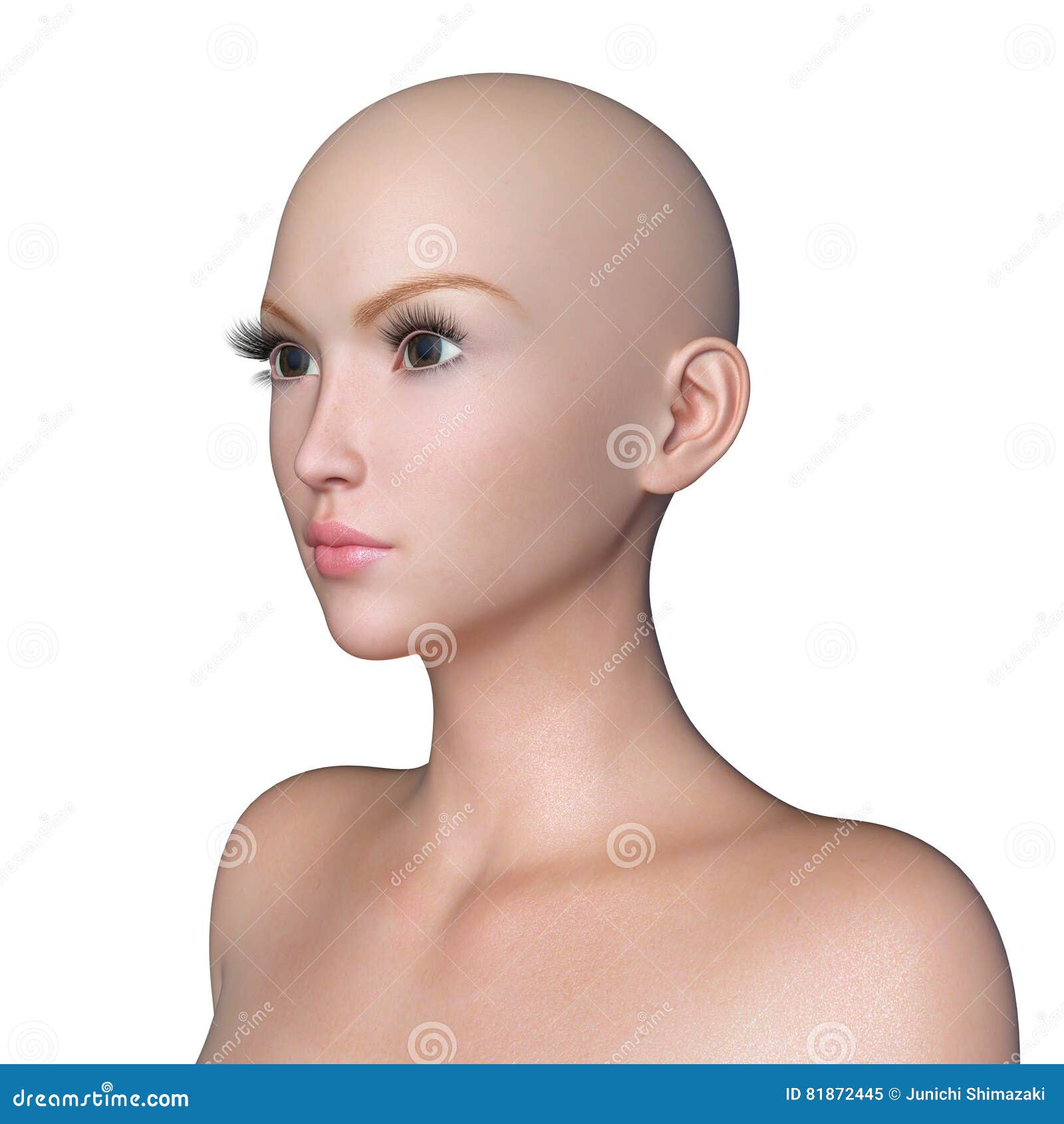 Woman head stock illustration. Illustration of woman 81872445