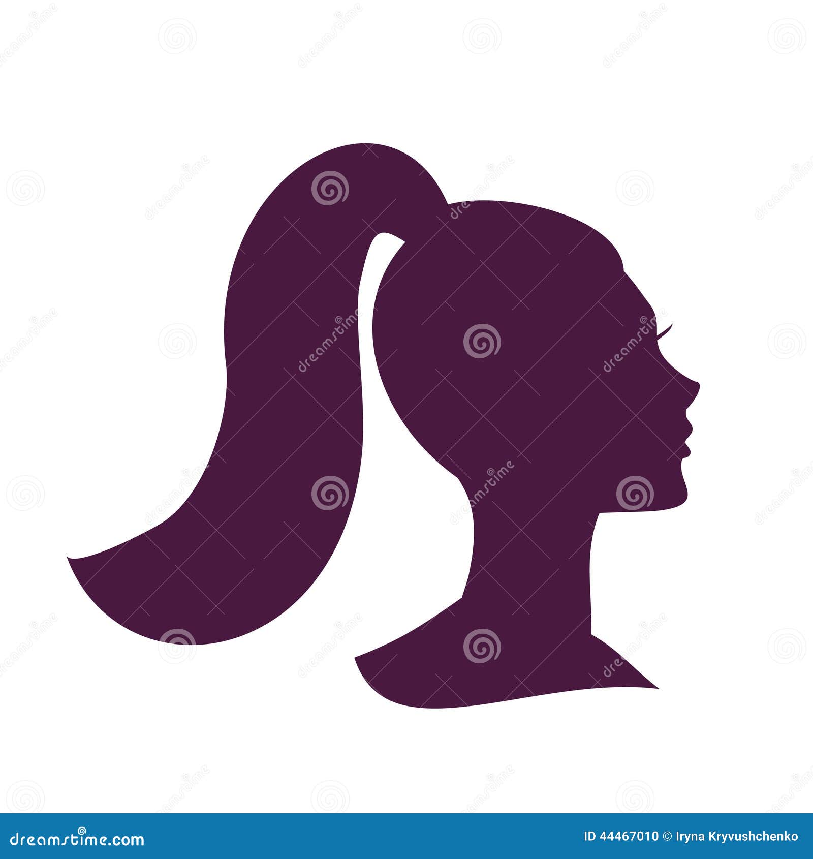 Download Woman Head Silhouette. Beautiful Girl Icon. Pretty Girl ...