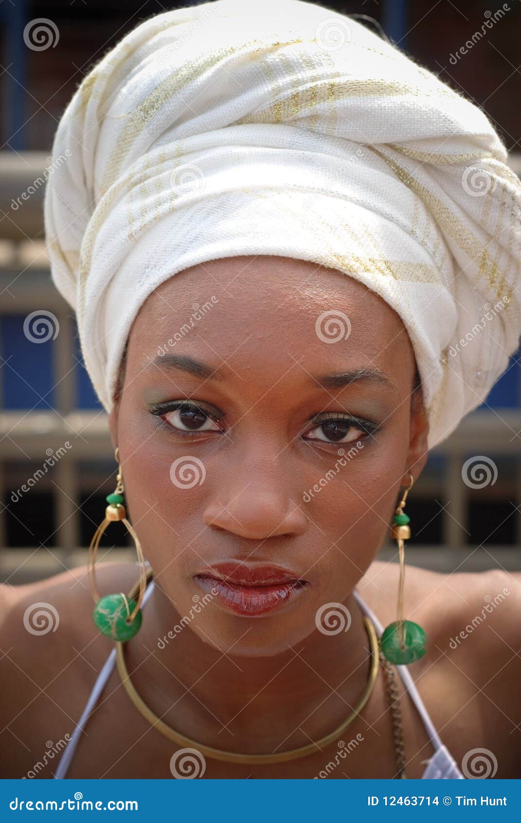 Woman with head wrap stock photo. Image of african, black 12463714