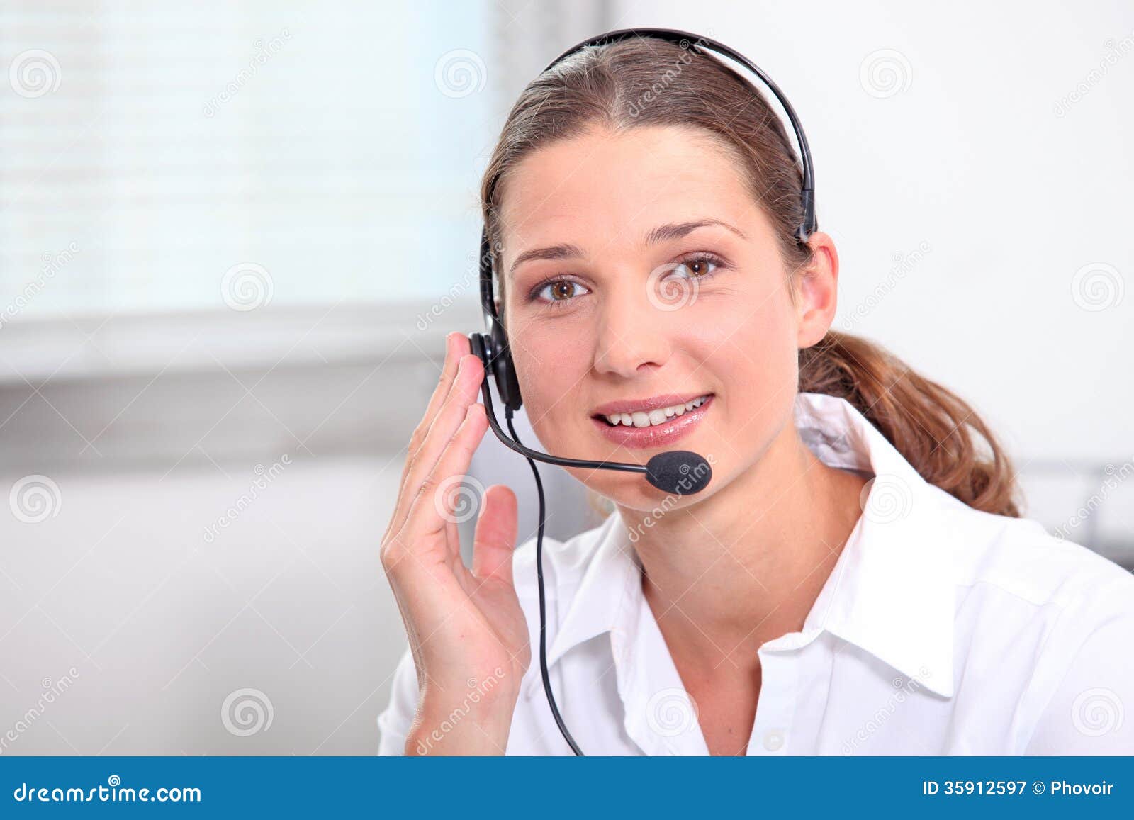 Woman with headphones stock image. Image of gesture, listen 35912597