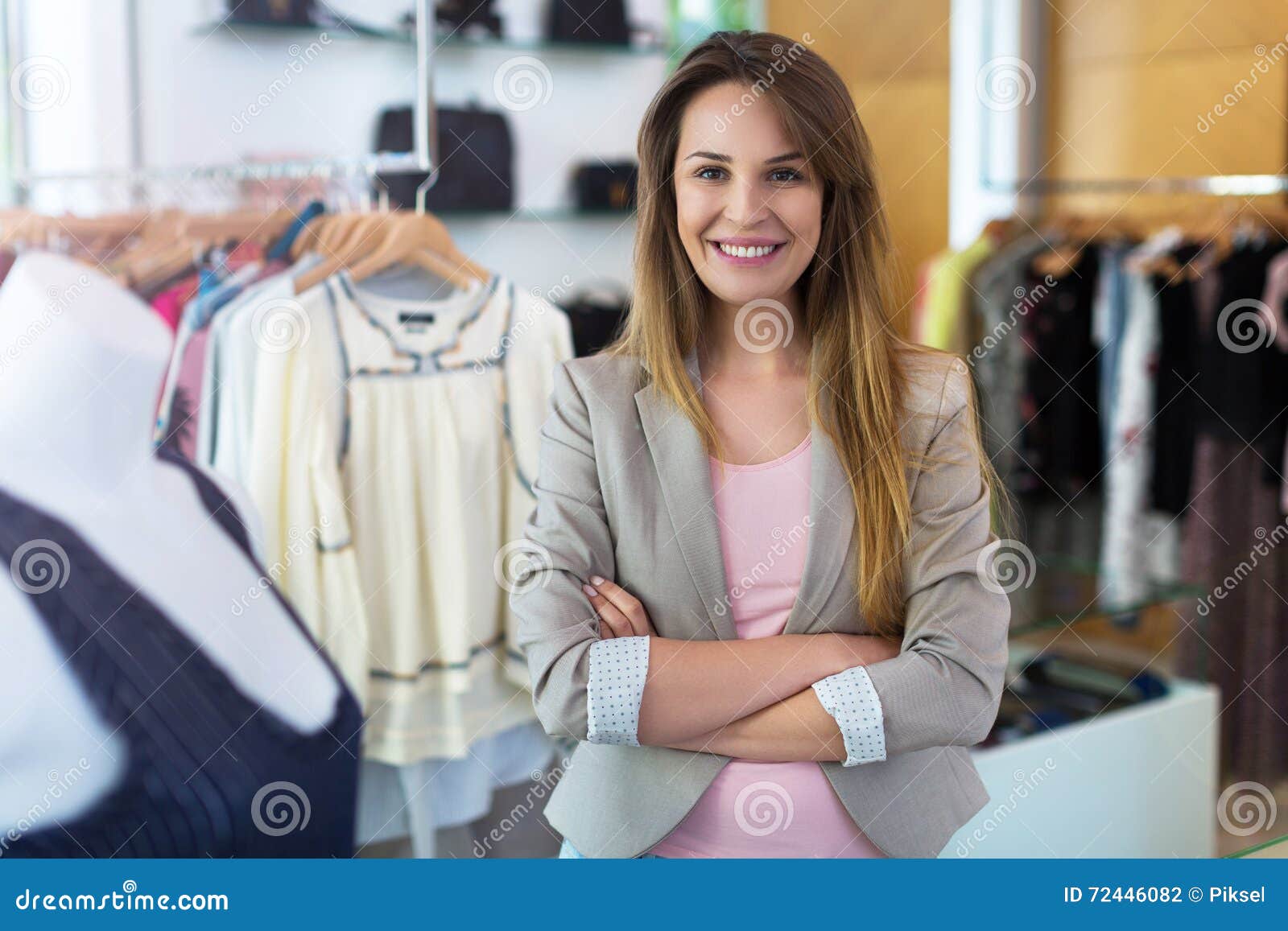 woman in her clothing boutique
