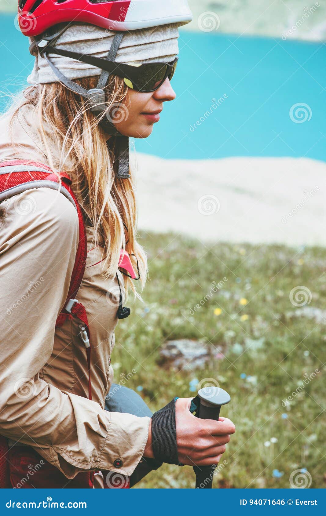 woman hiking travel lifestyle wanderlust concept