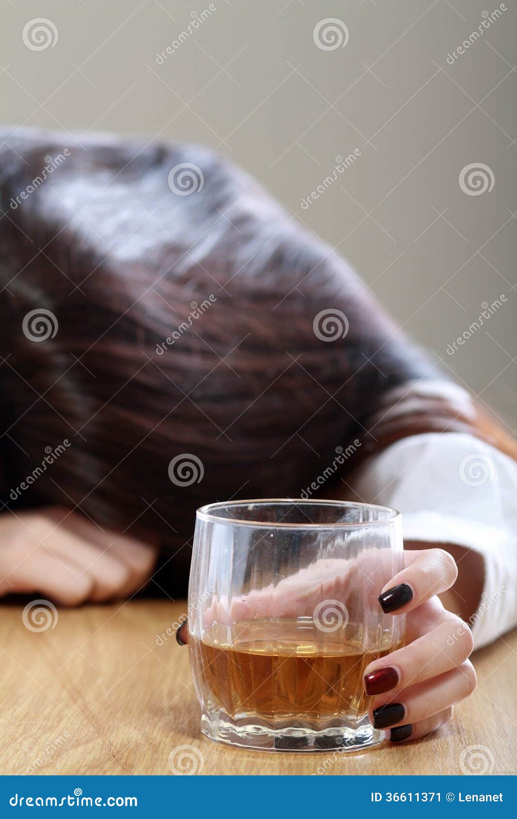Woman Holding An Alcoholic Drink Stock Image Image Of Depression Alcohol 36611371