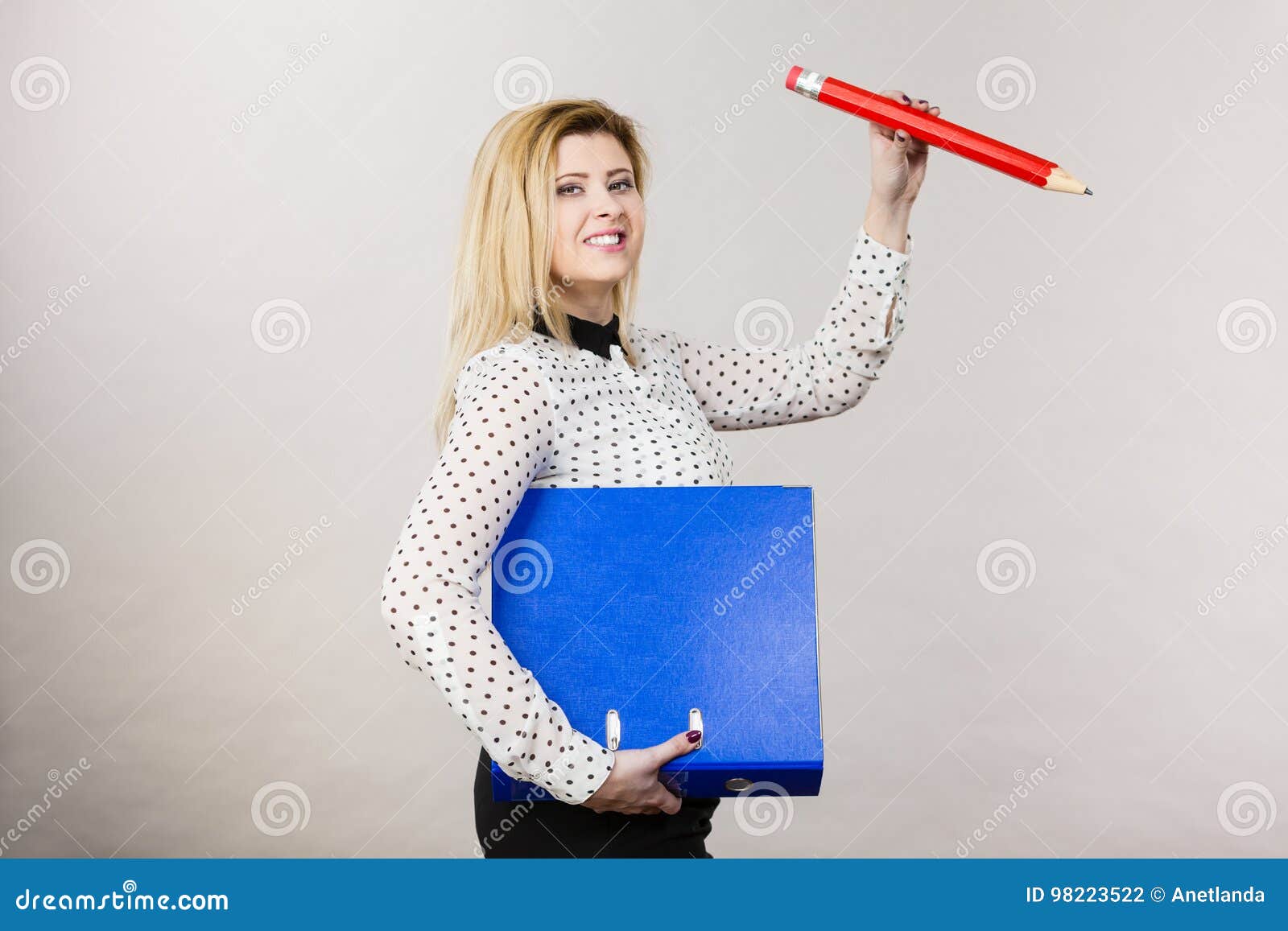 Woman Holding Binder with Documents Stock Photo Image of reports