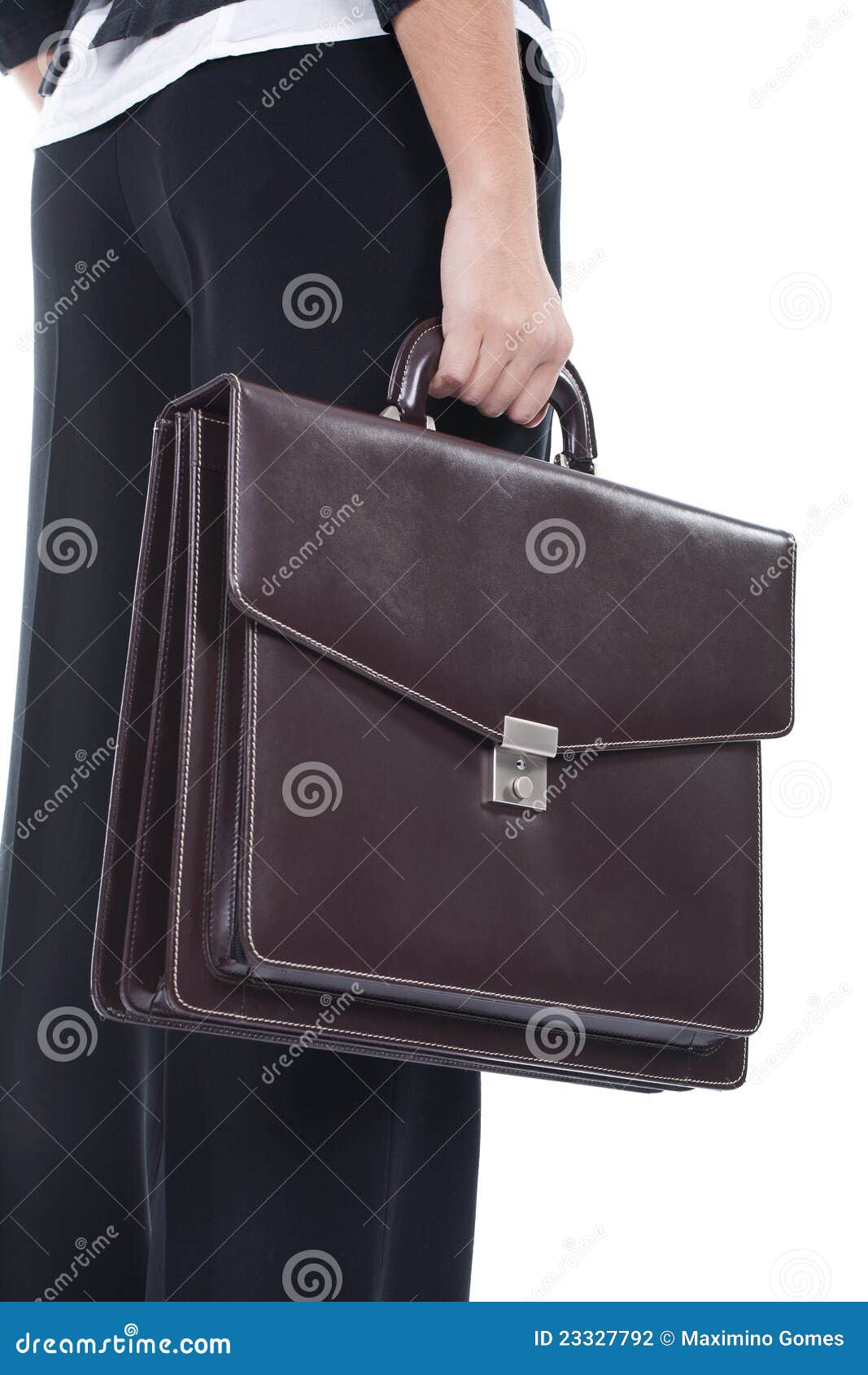 Woman holding a briefcase stock photo. Image of clothing 23327792