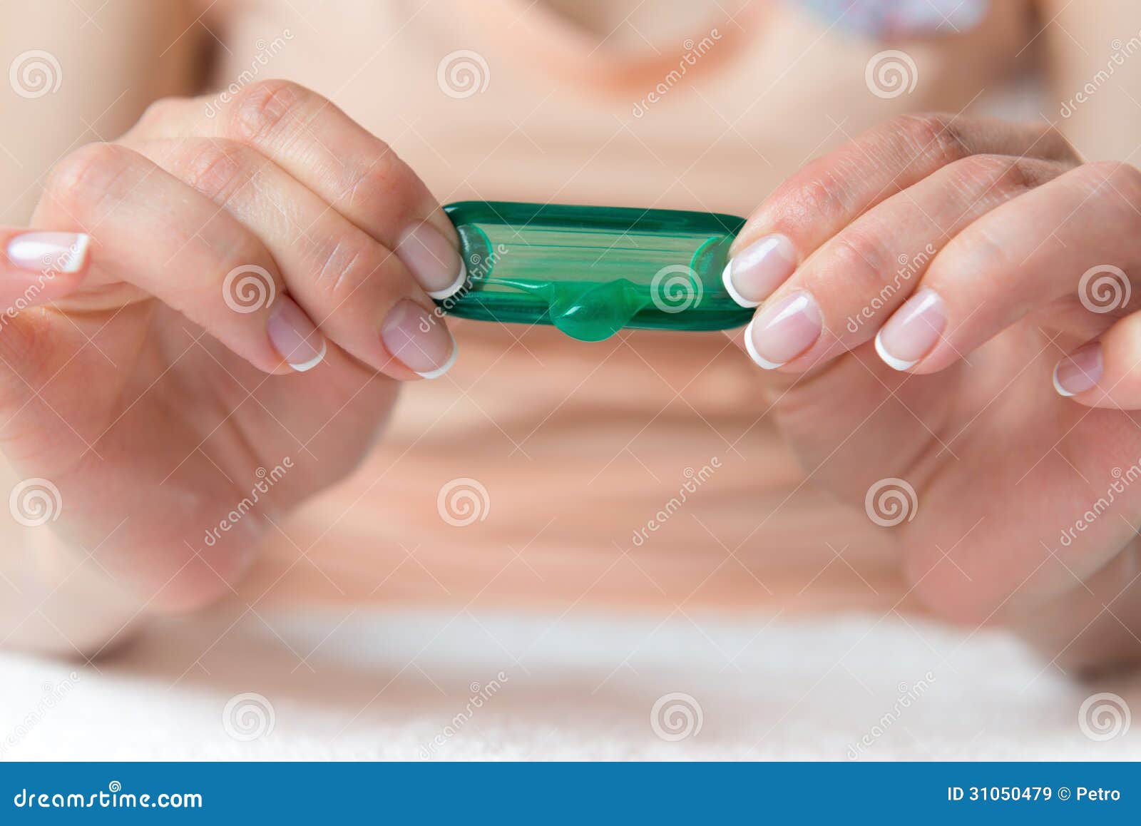 Woman Holding Condom In Hand Stock Image Image Of Condom Education
