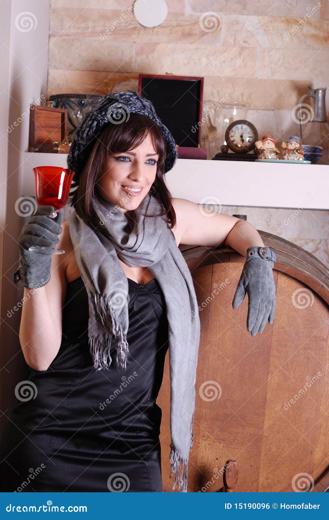 Woman Holding a Glass of Wine Stock Photo - Image of beauty, cute: 15190096