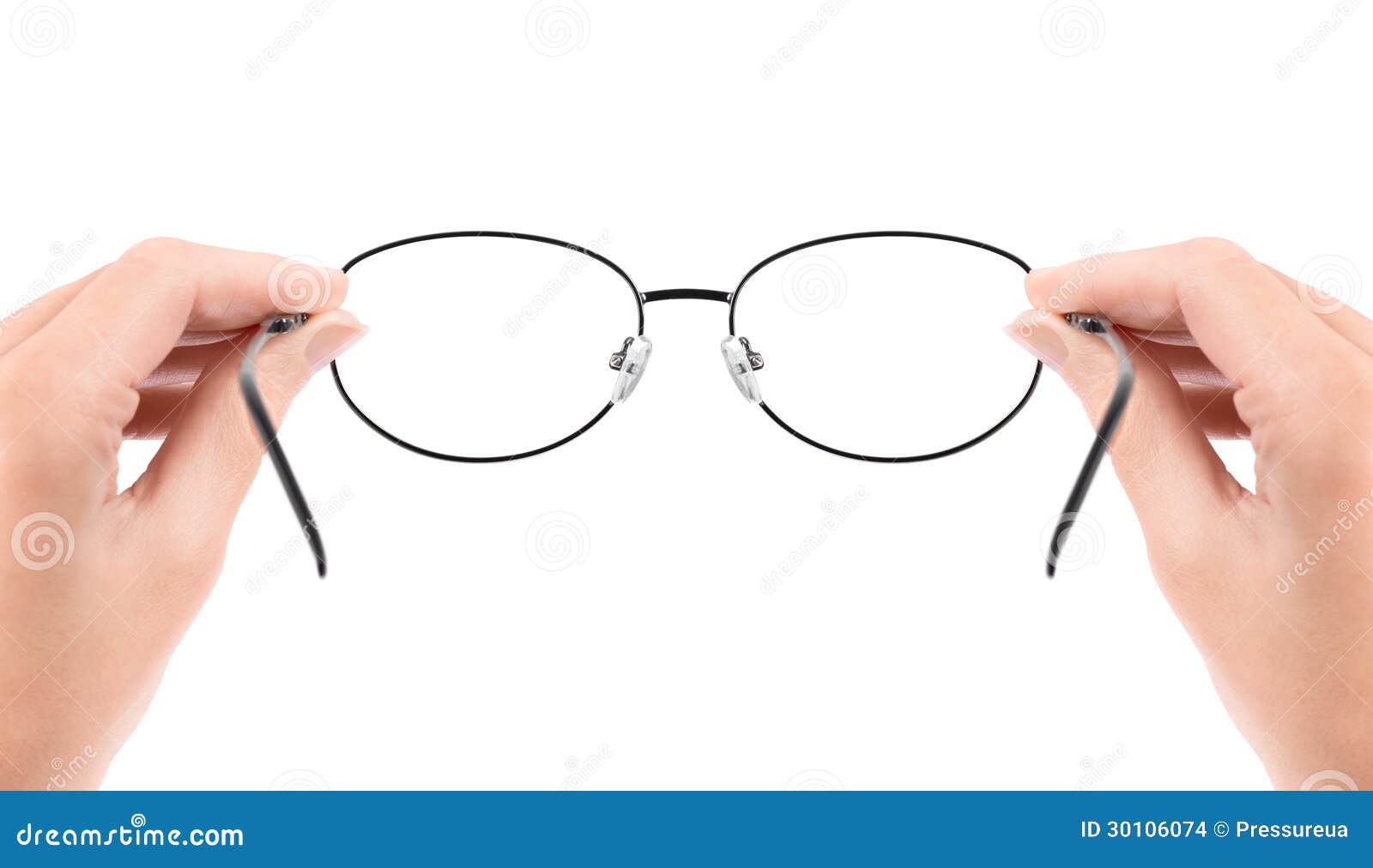 Woman Holding Glasses in Hands Stock Photo Image of medicine, female 30106074