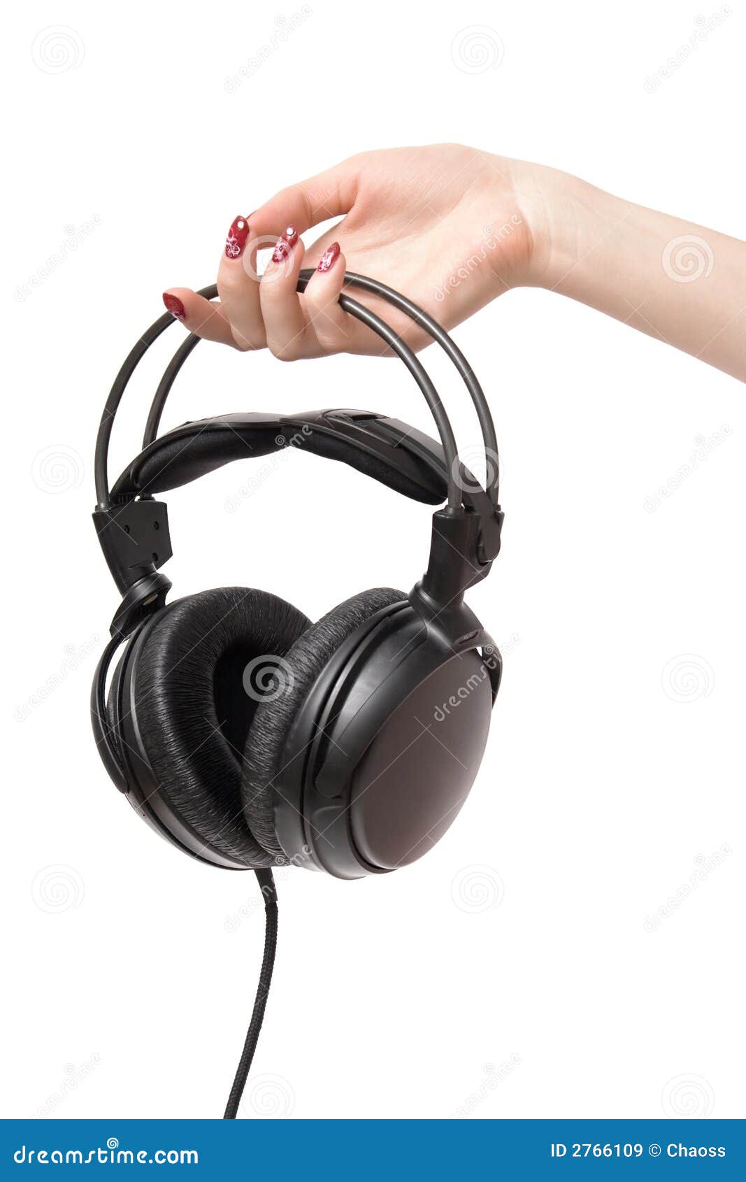 Woman holding headphones stock image. Image of glamour 2766109