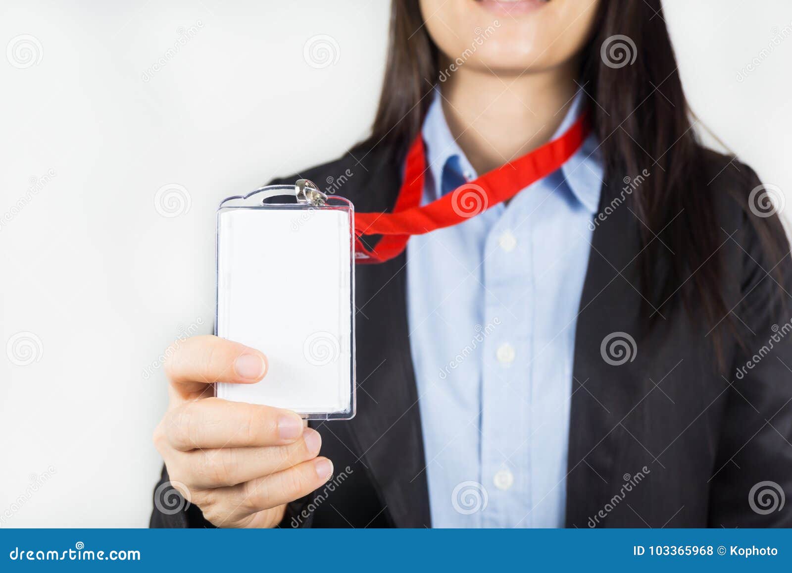 Woman Holding Identification Card. Stock Photo Image of accessibility