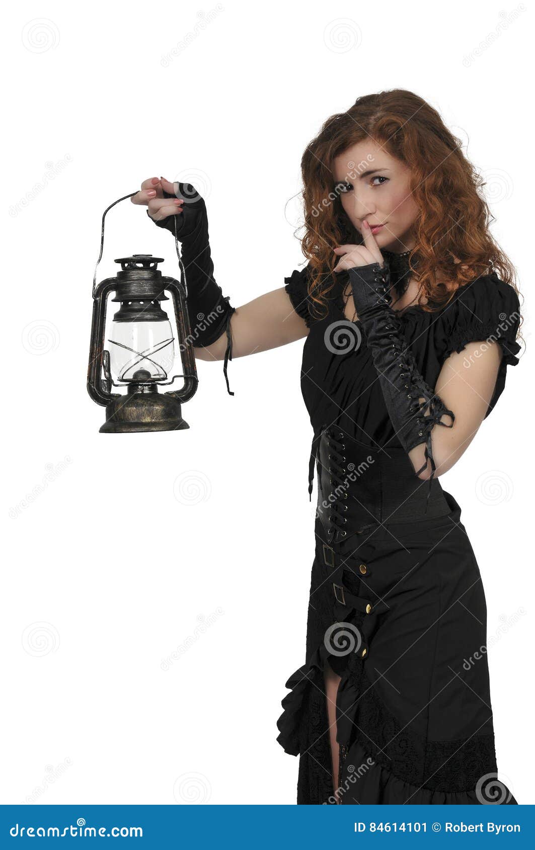 Woman holding lantern stock image. Image of lantern, antique 84614101