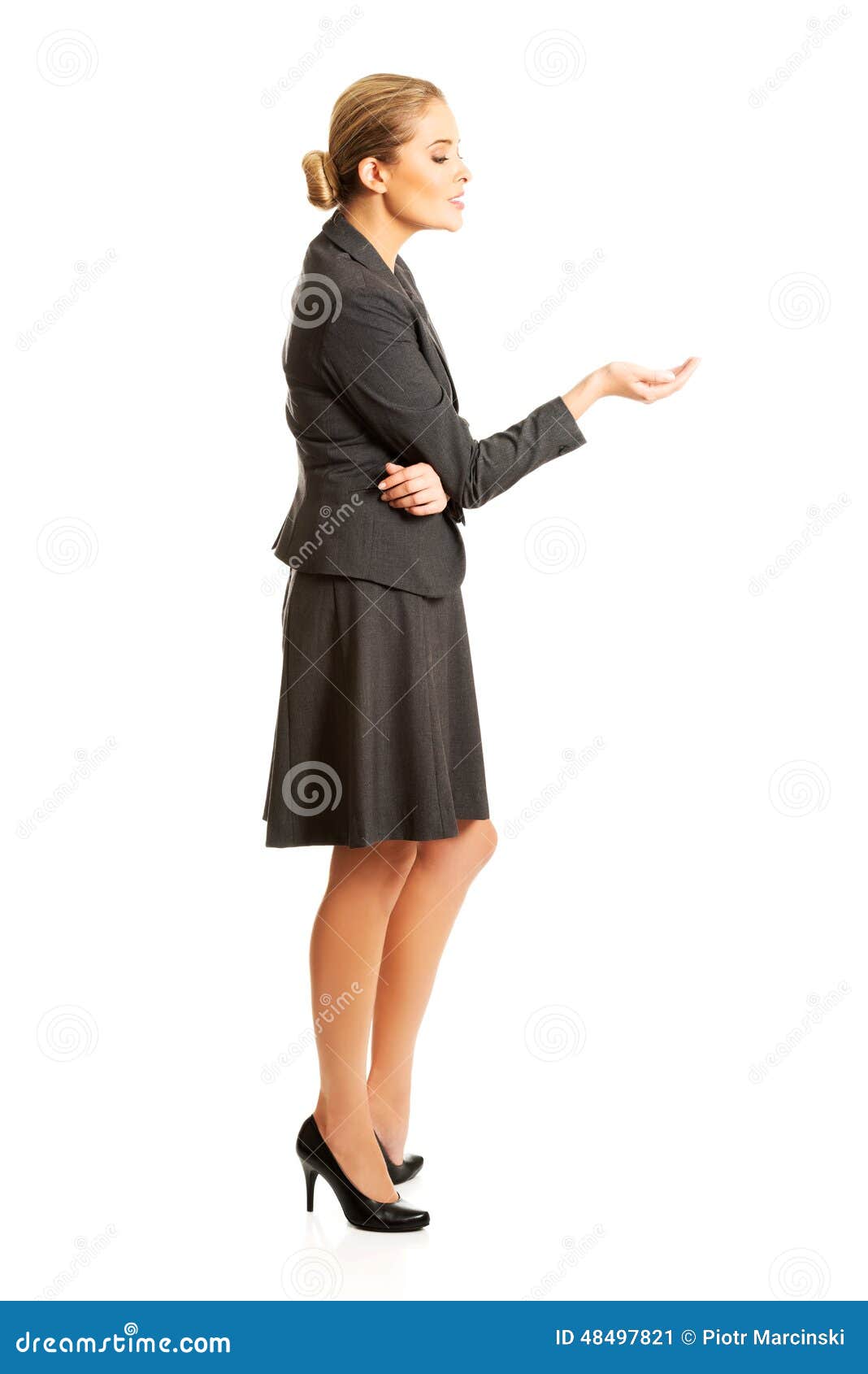 Woman Holding Something on Her Hand Stock Image Image of caucasian