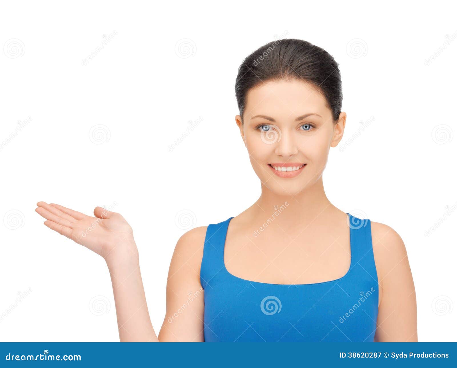 Woman Holding Something on the Palm Stock Image Image of lovely