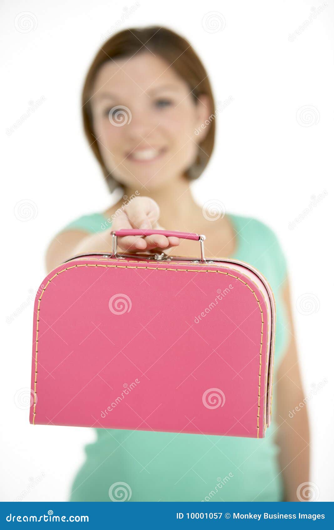 Woman Holding Suitcase Royalty Free Stock Photography - Image: 10001057