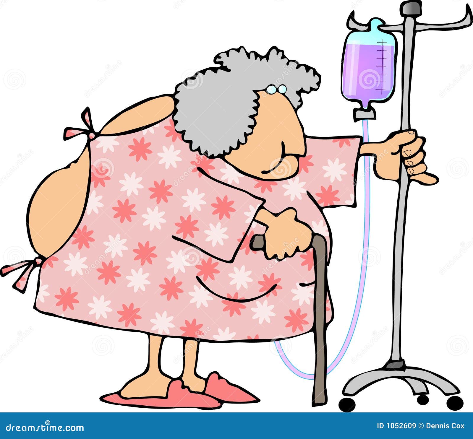 Woman in a hospital gown stock illustration. Illustration of comic