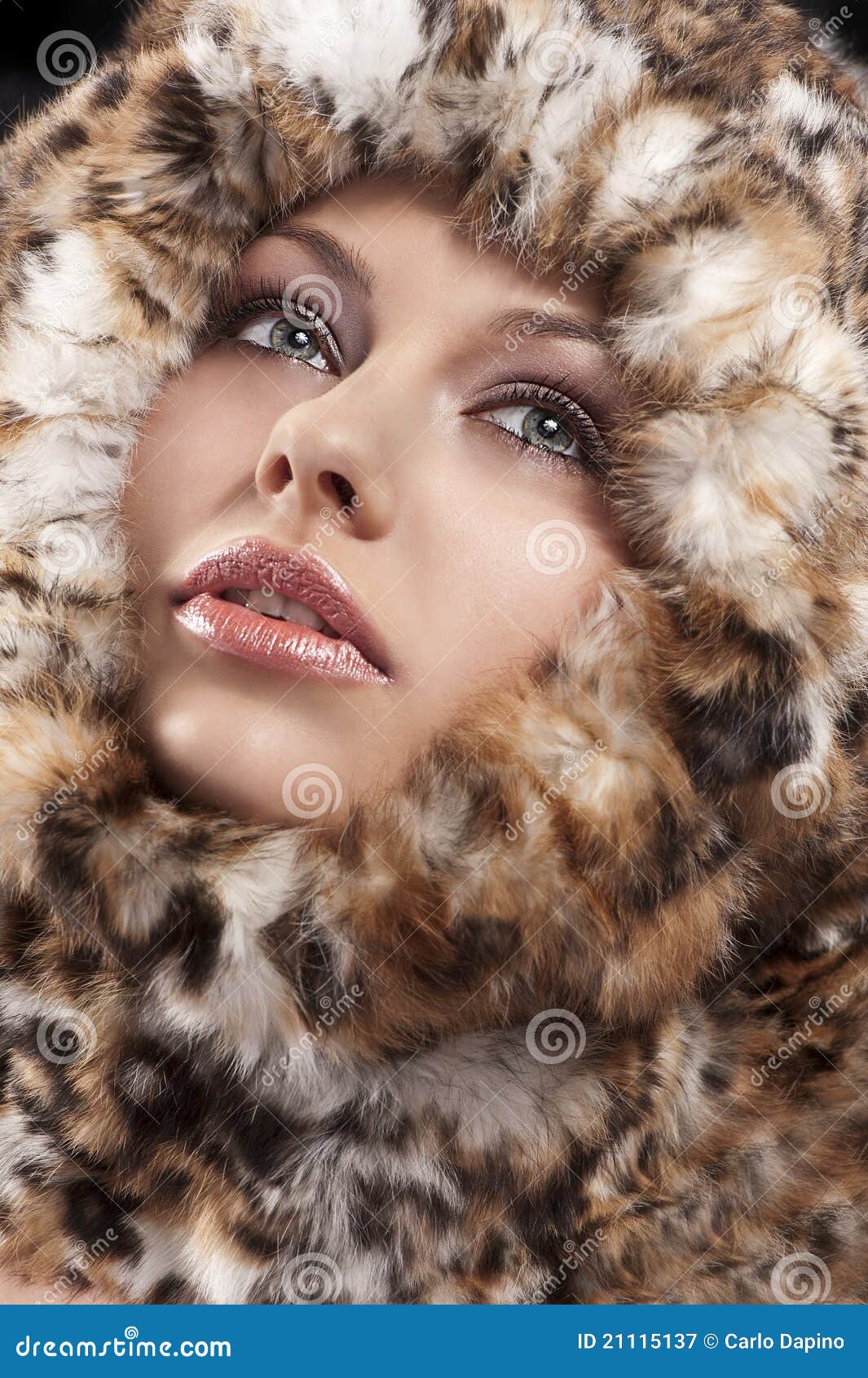 Woman i furry coat stock image. Image of look, body, attractive - 21115137