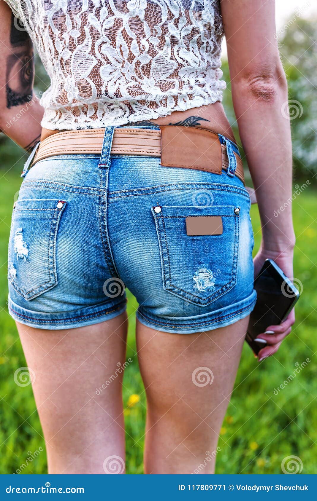 Denim Shorts Ass