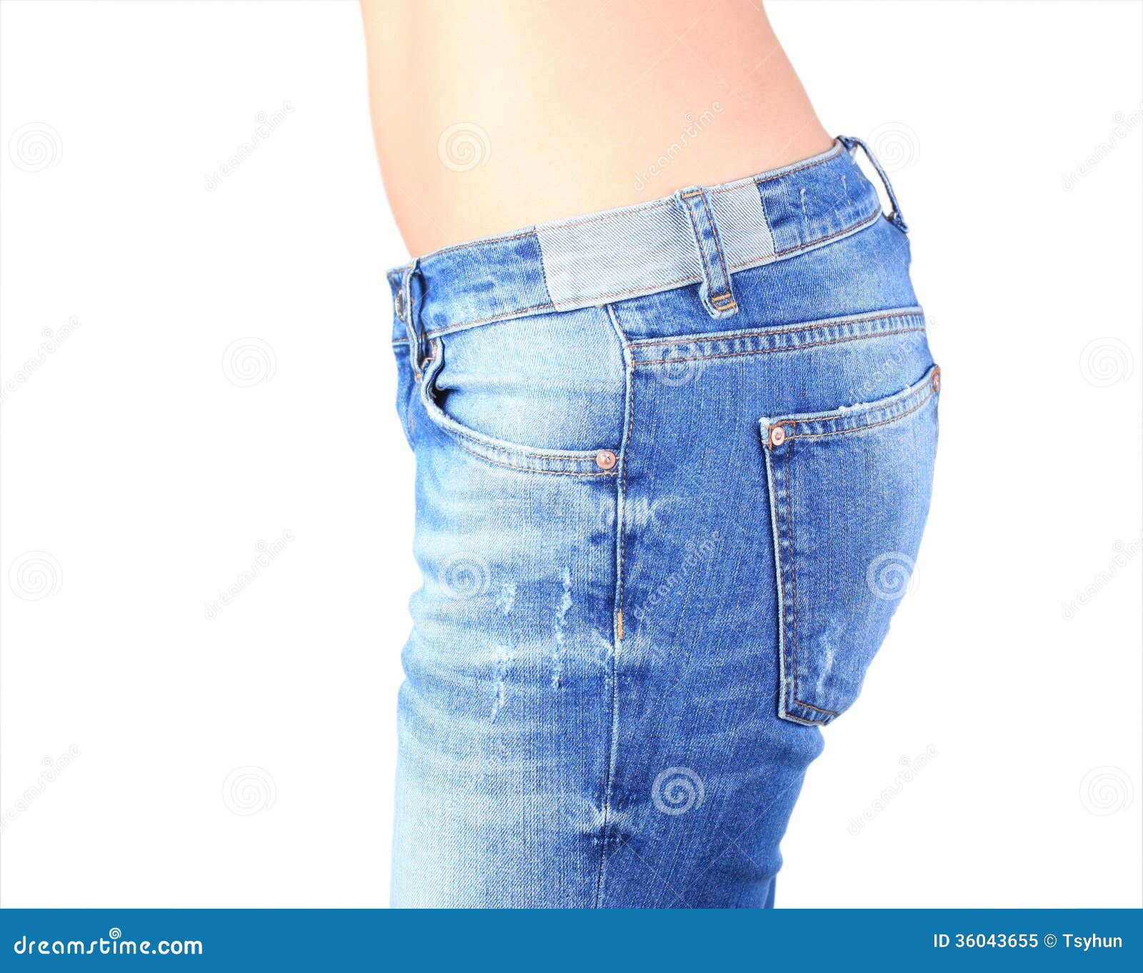 Woman jeans stock image. Image of bare, stomach, casual - 36043655
