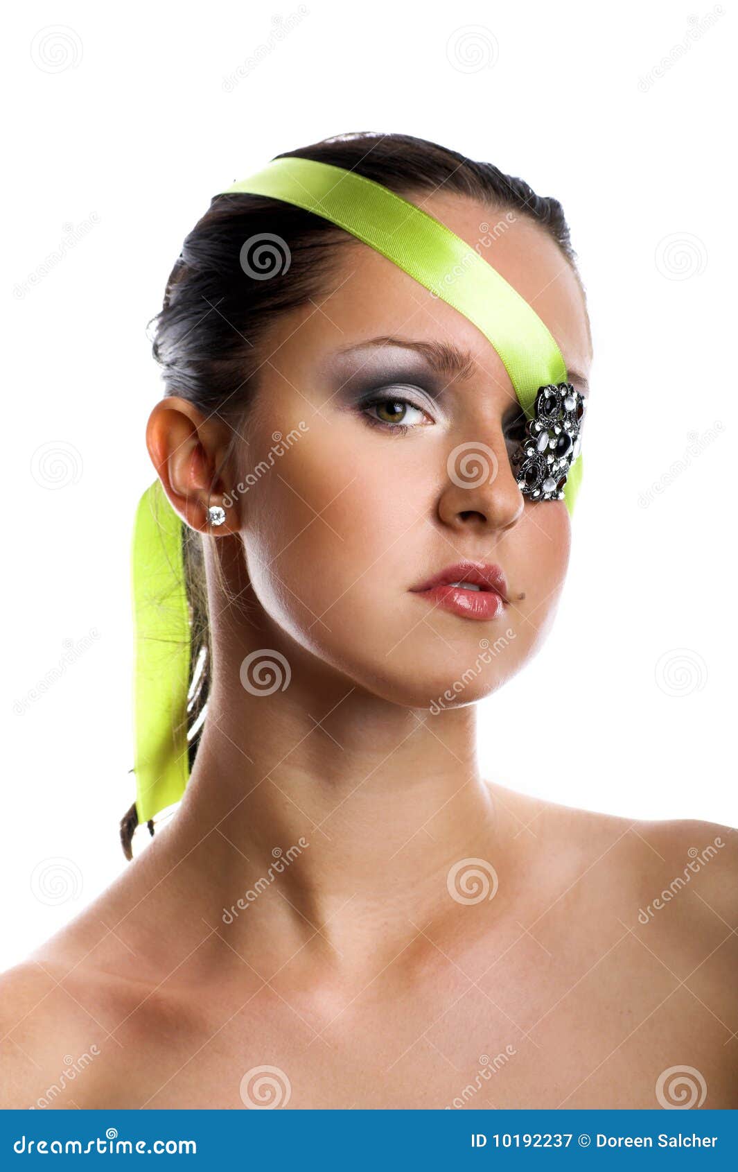 Woman with Jewel on Her Eye Stock Image Image of person, face 10192237