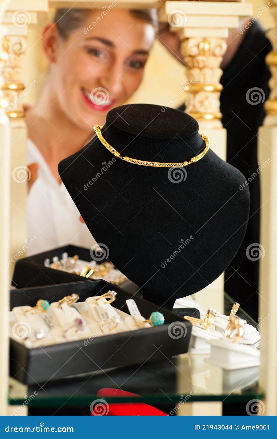 woman at the jeweller