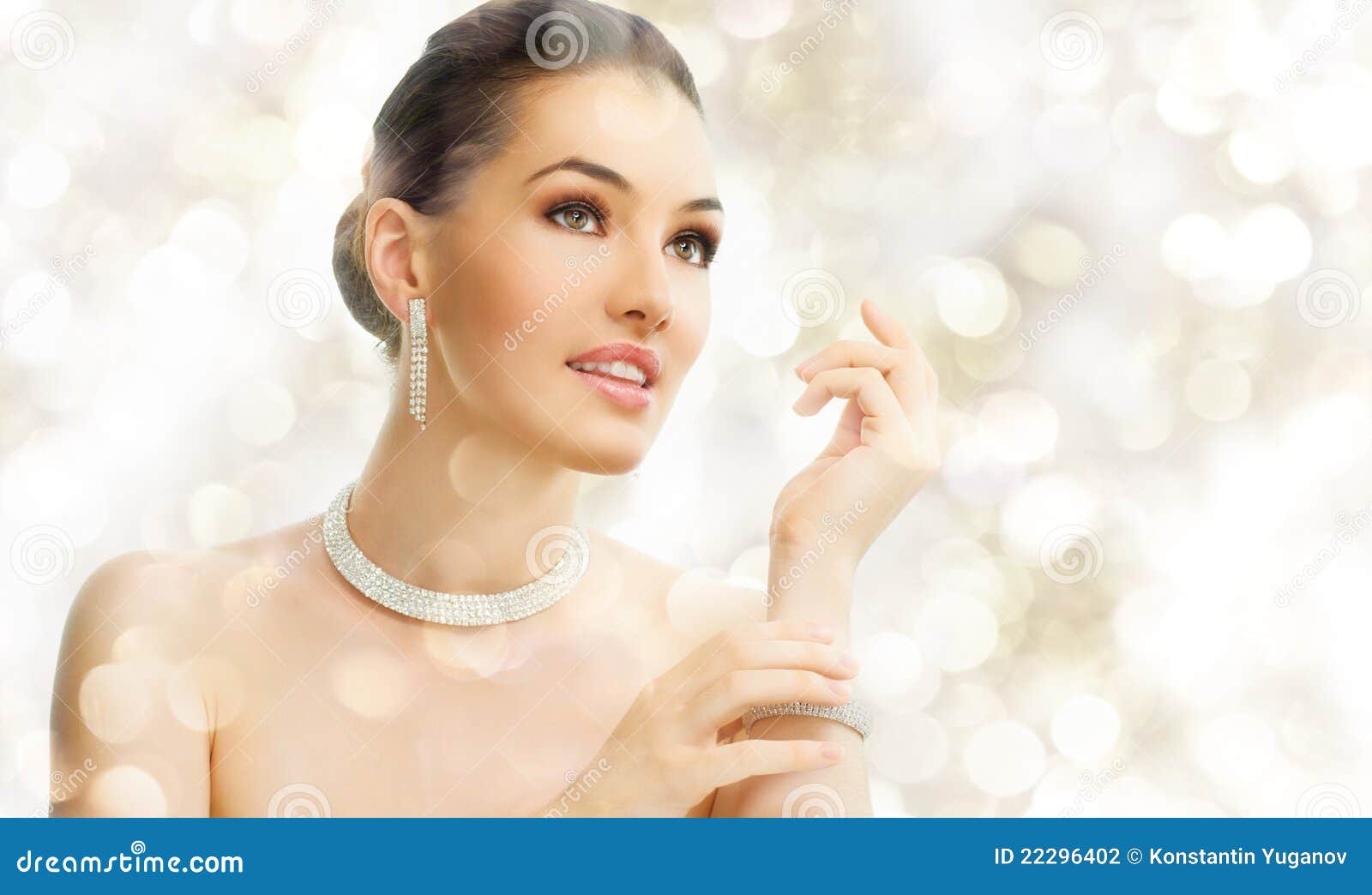Woman with jewelry stock photo. Image of female, feminine 22296402
