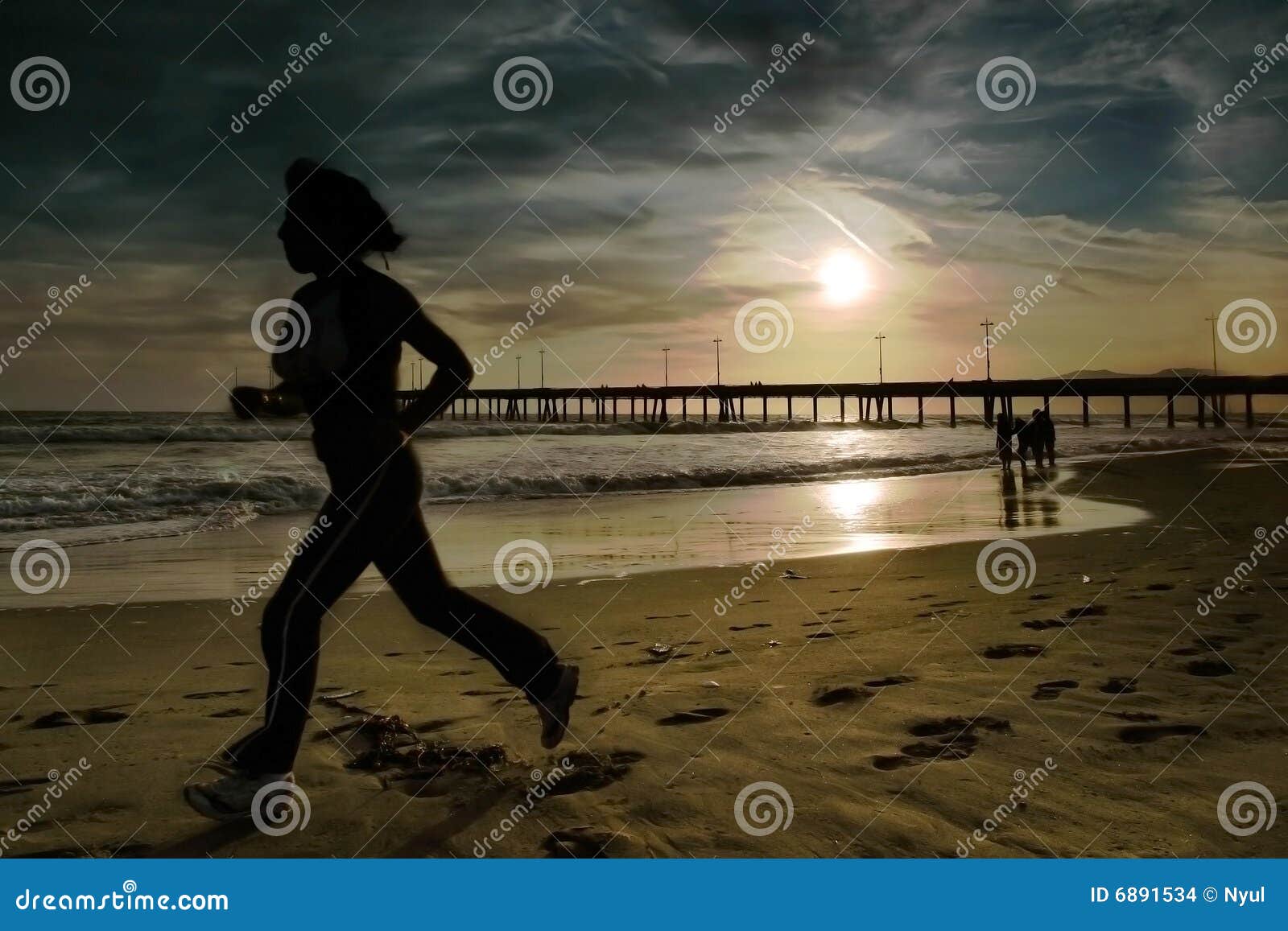 joggs on the beach stock photo. Image of angeles - 6891534