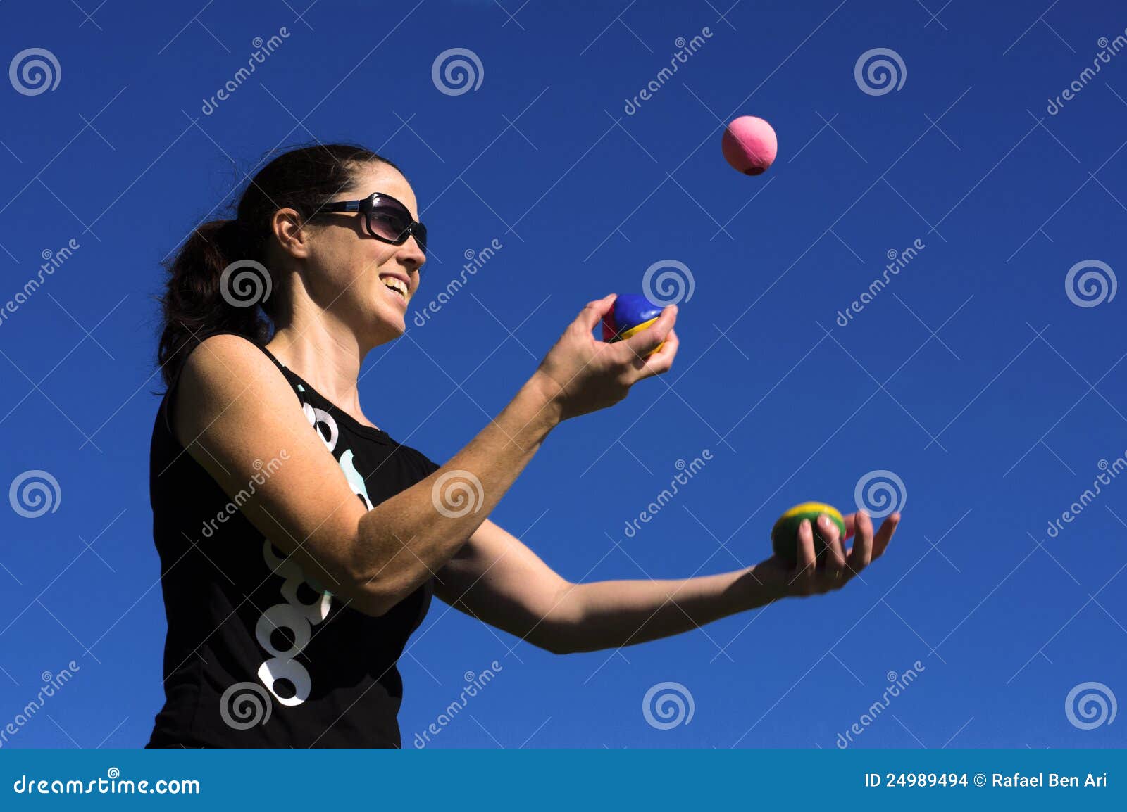 Woman Juggling Balls Stock Images Image 24989494