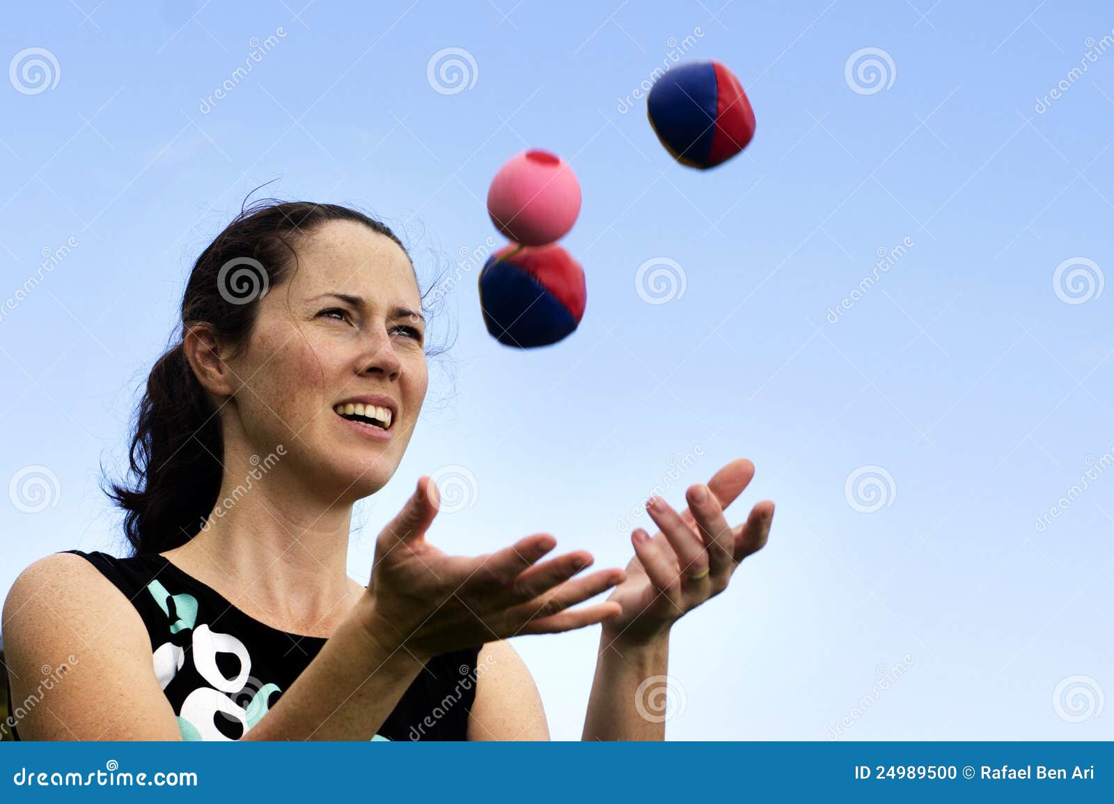 Woman Juggling Balls Stock Photo Image 24989500