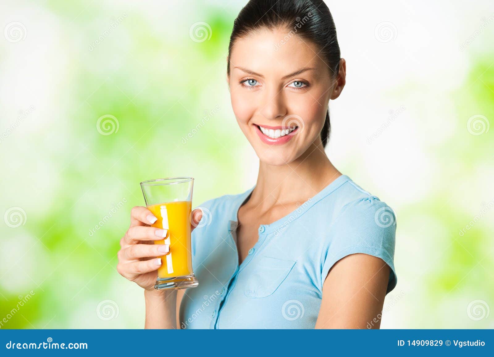 Woman with juice stock image. Image of caucasian, female 14909829