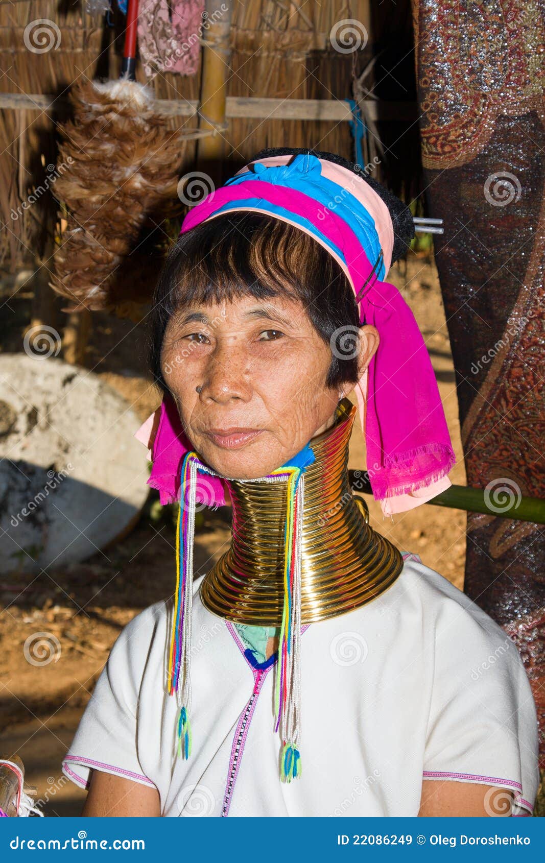 Woman of the Karen tribe editorial stock image. Image of long 22086249