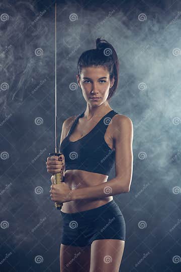 Woman With Katana Stock Image Image Of Weapon Power 62107815