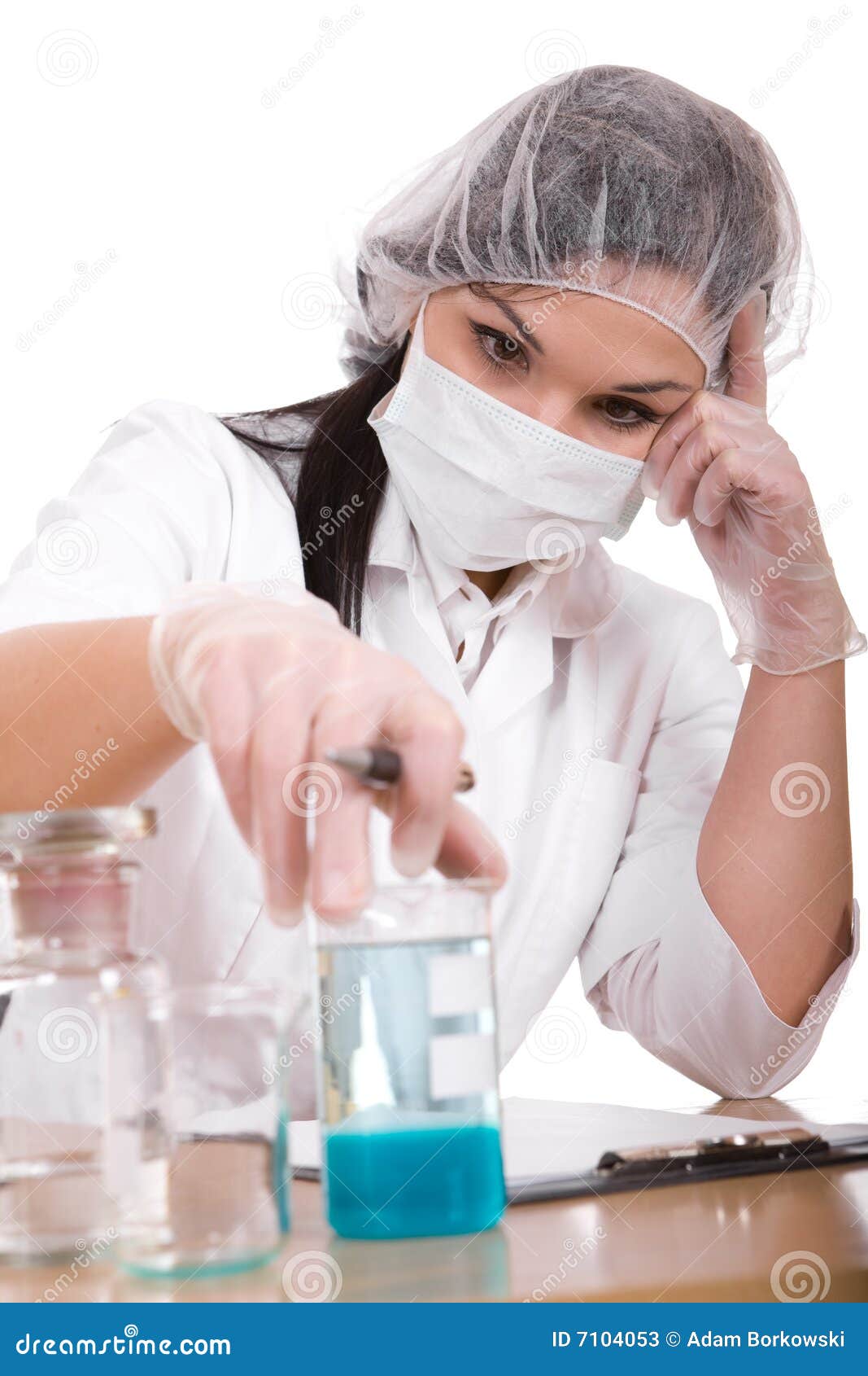 Woman in lab stock image. Image of health, isolated, nurse 7104053