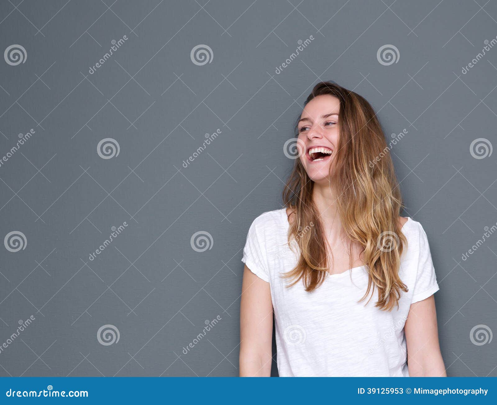 woman laughing with joy