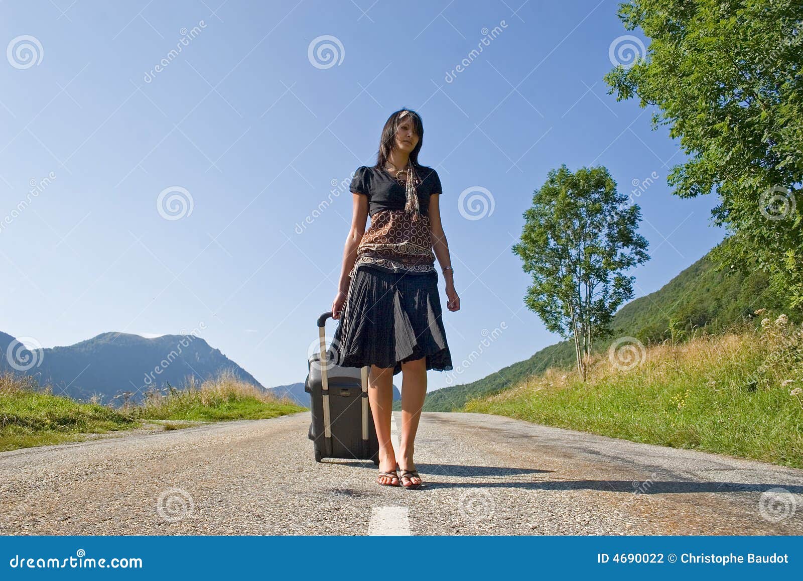 woman leaving on a journey