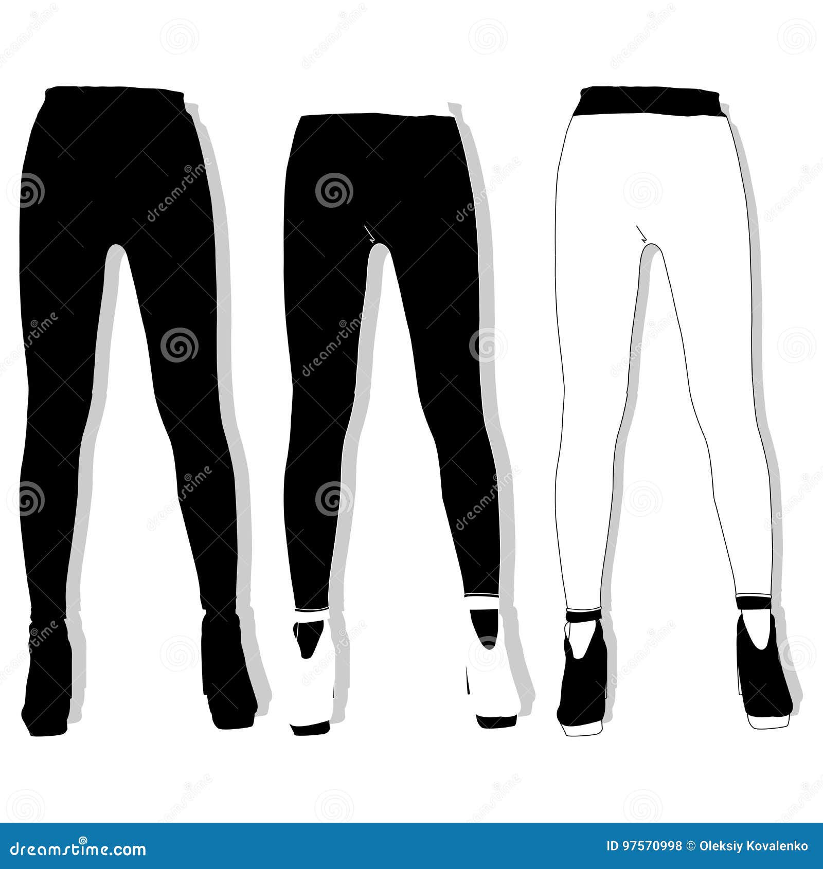 Woman Leggings Illustration. Stock Vector - Illustration of person ...