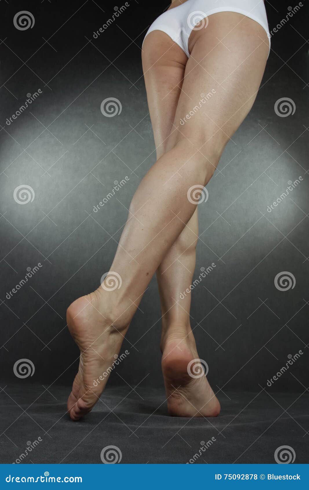 Woman Legs and Feet Wearing Underwear Stock Photo - Image of