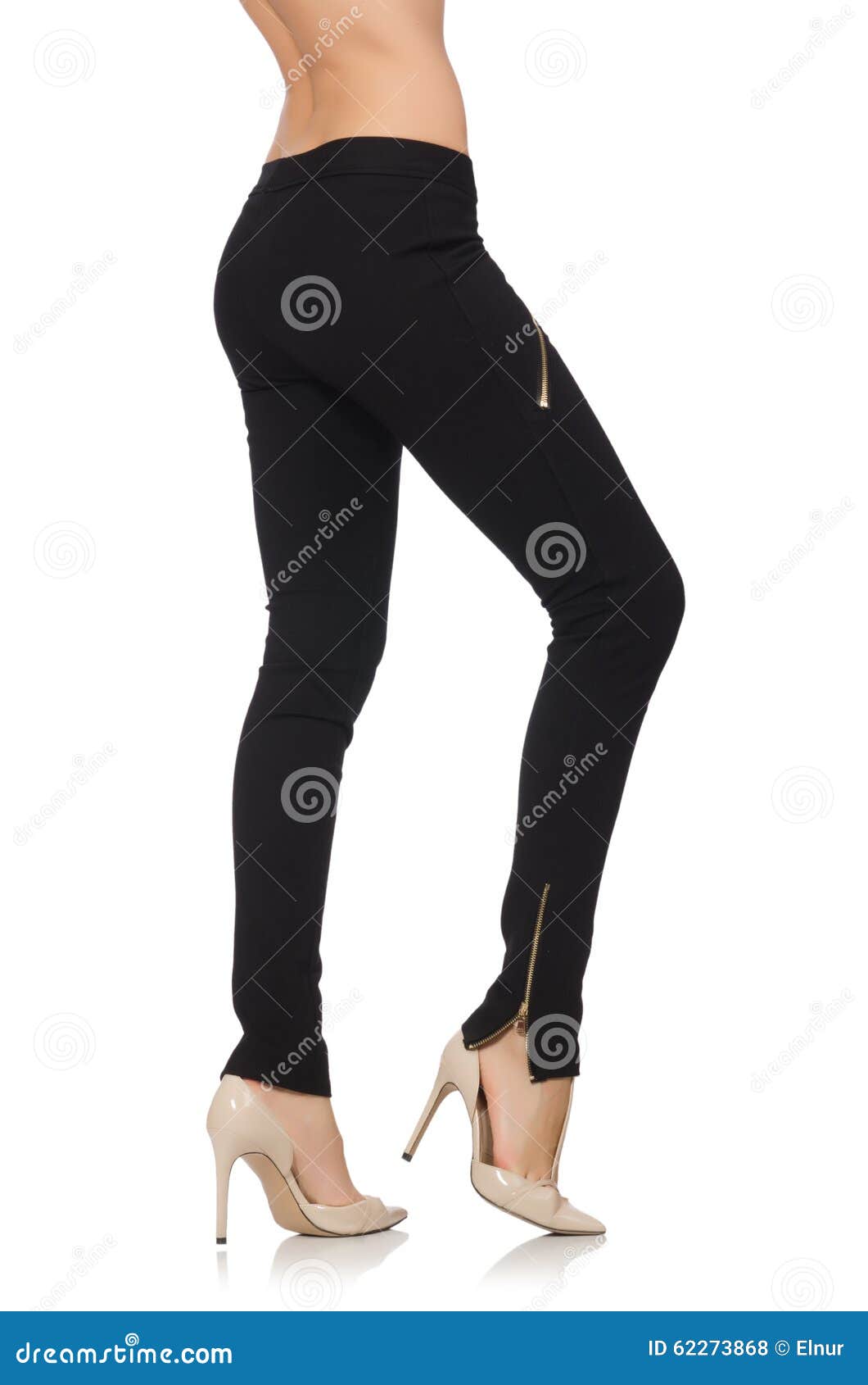 The Woman Legs Isolated on White Stock Photo - Image of fetish, high ...