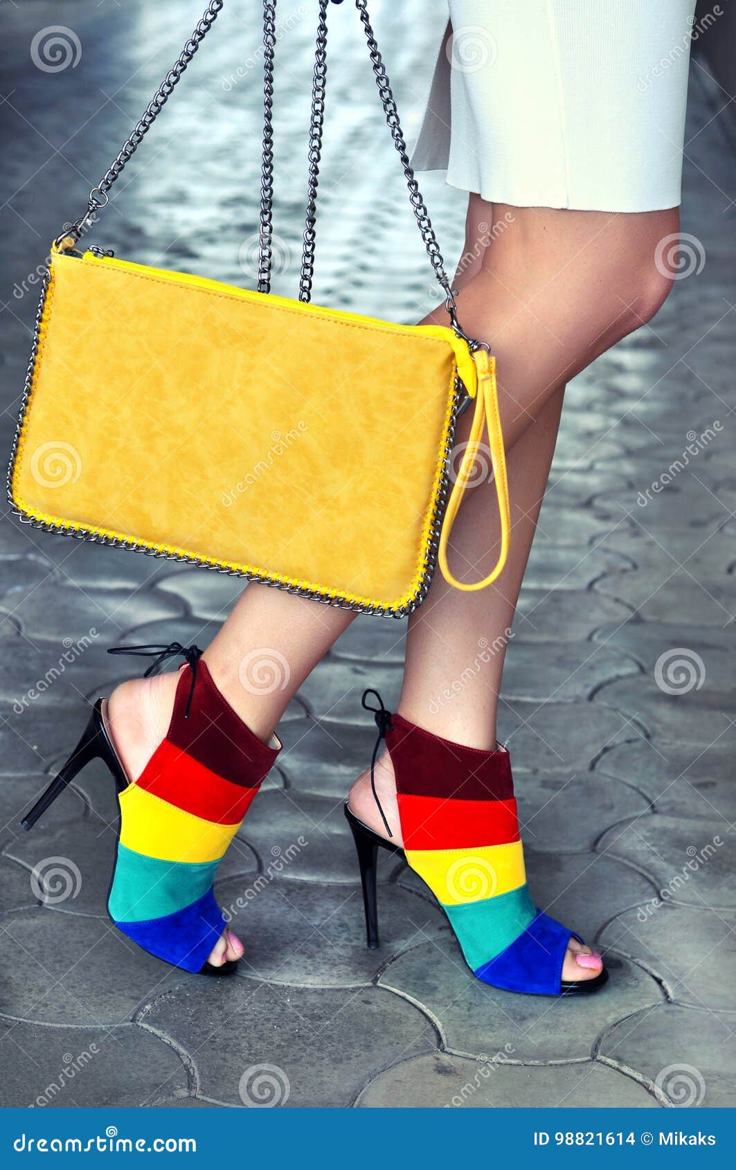 multicolored heels