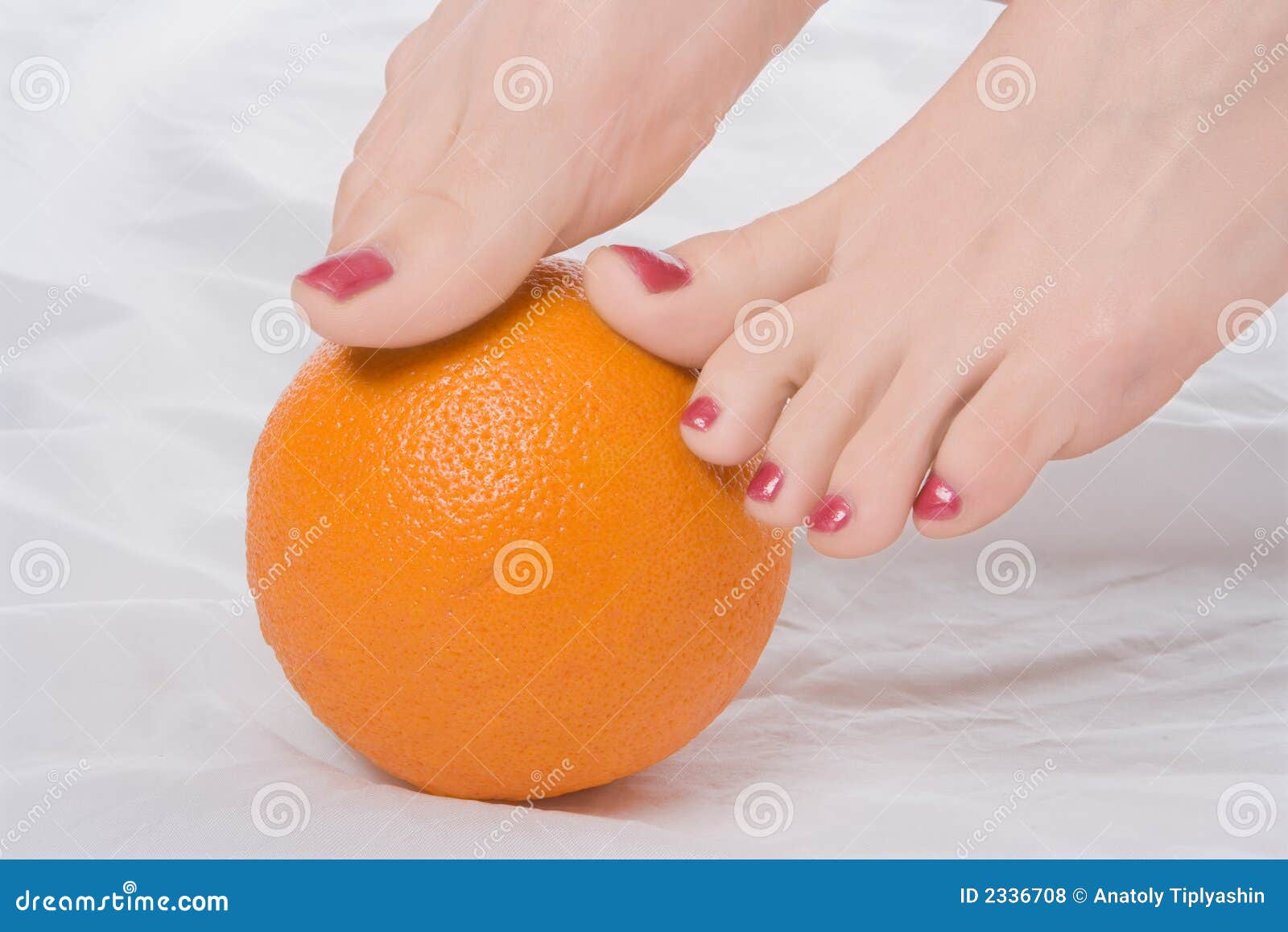 Woman Legs With Orange Royalty Free Stock Photos Image 2336708