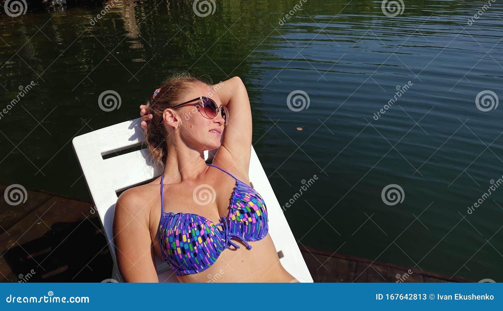 Hot Sexy Woman Tight Bikini Stock Photo 301500065