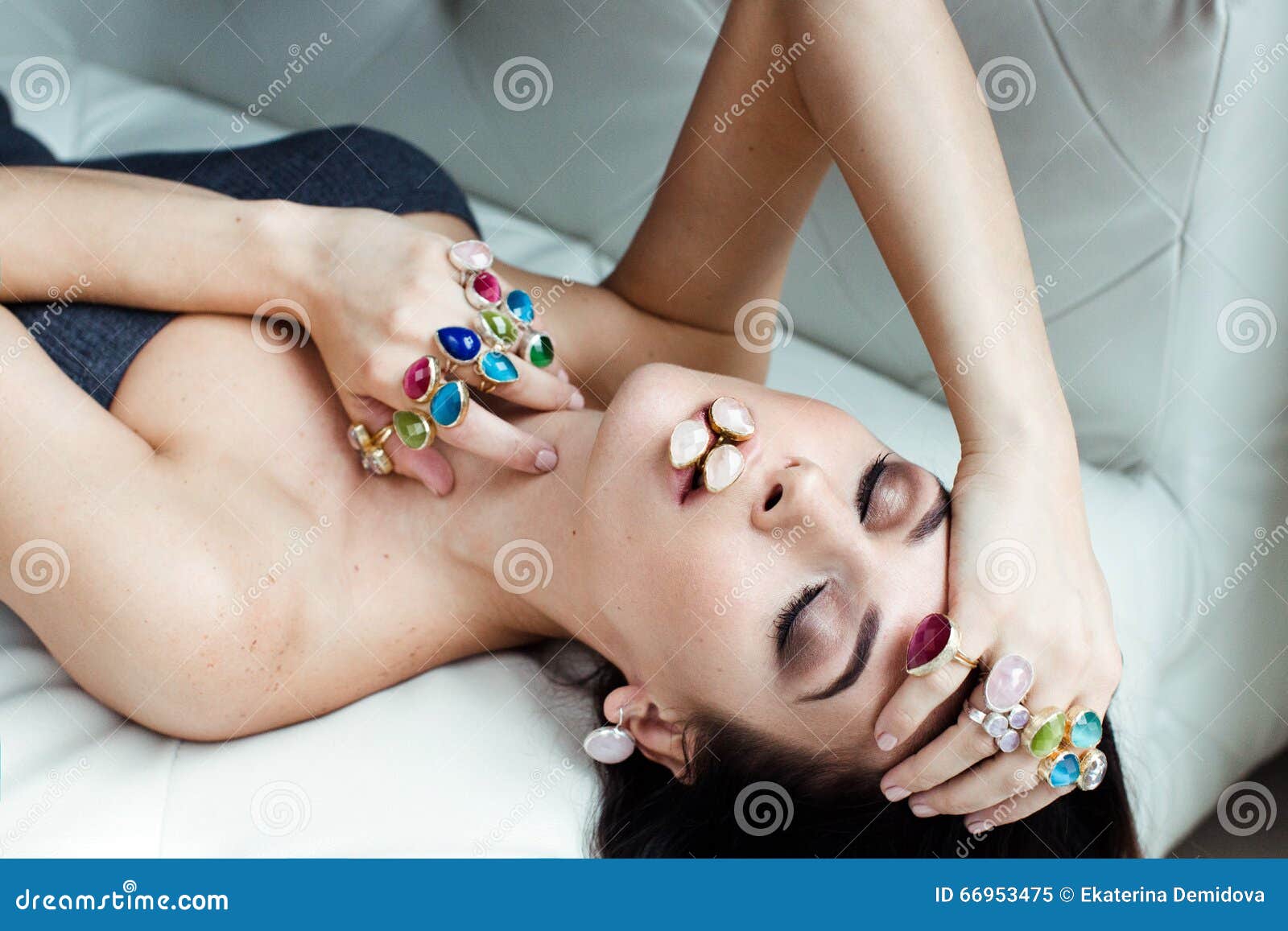 Cute massage girl in ecstacy