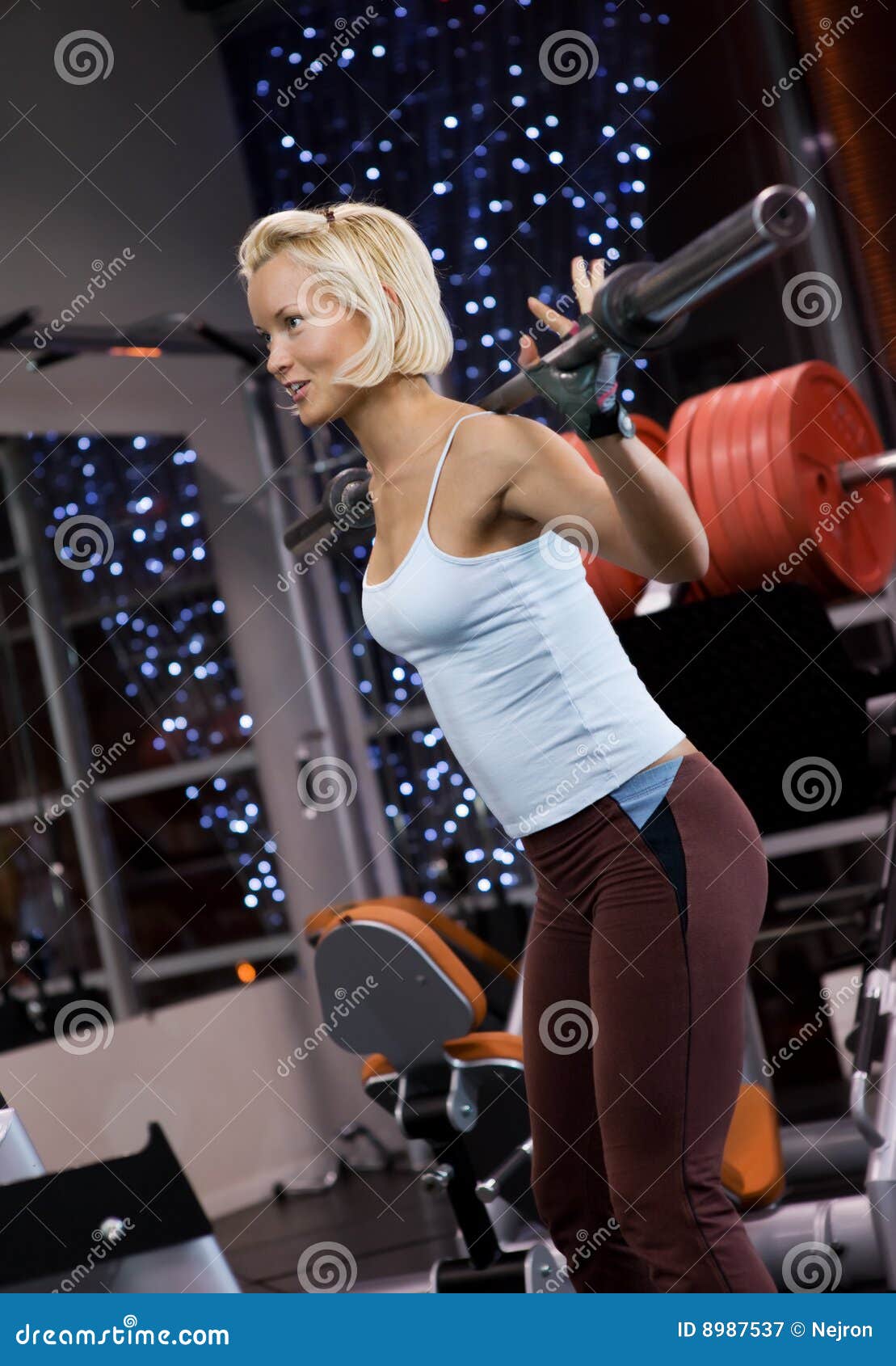 Woman Lifting Heavy Weights Stock Image Image of health, muscle 8987537