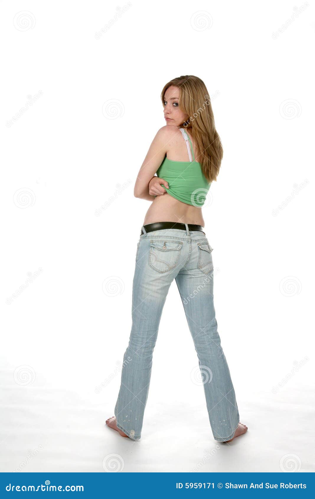 Woman lifting shirt stock image. Image of lift, tight 5959171