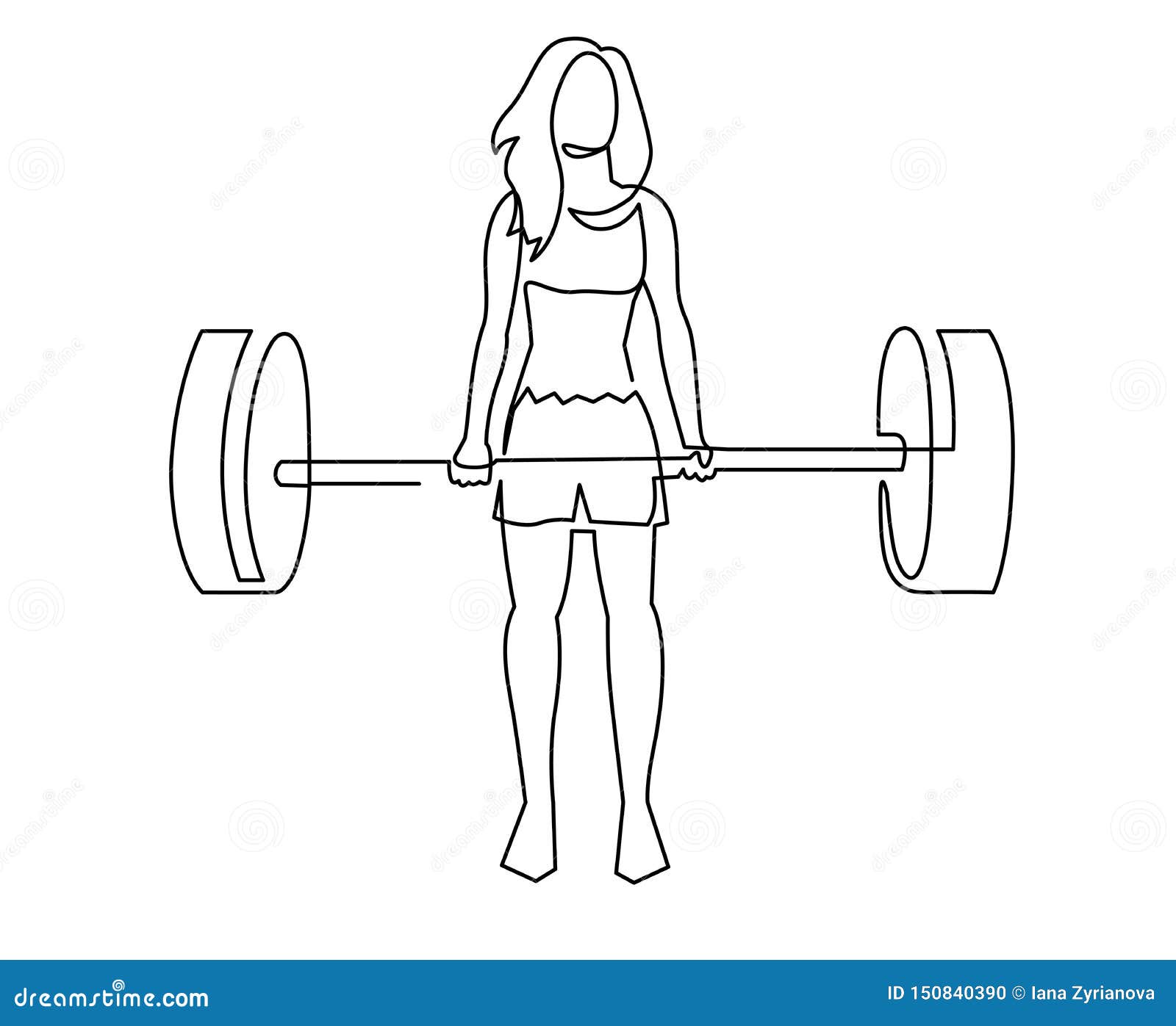 Barbell Linear Icon Cartoon Vector | CartoonDealer.com #197073619